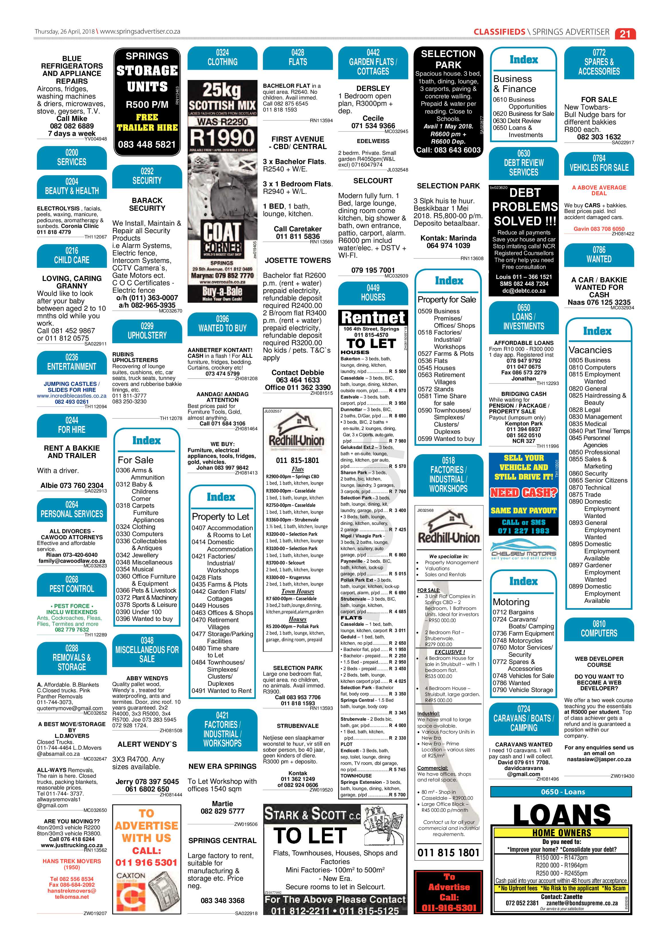 Springs Advertiser 26 April 2018 page 23