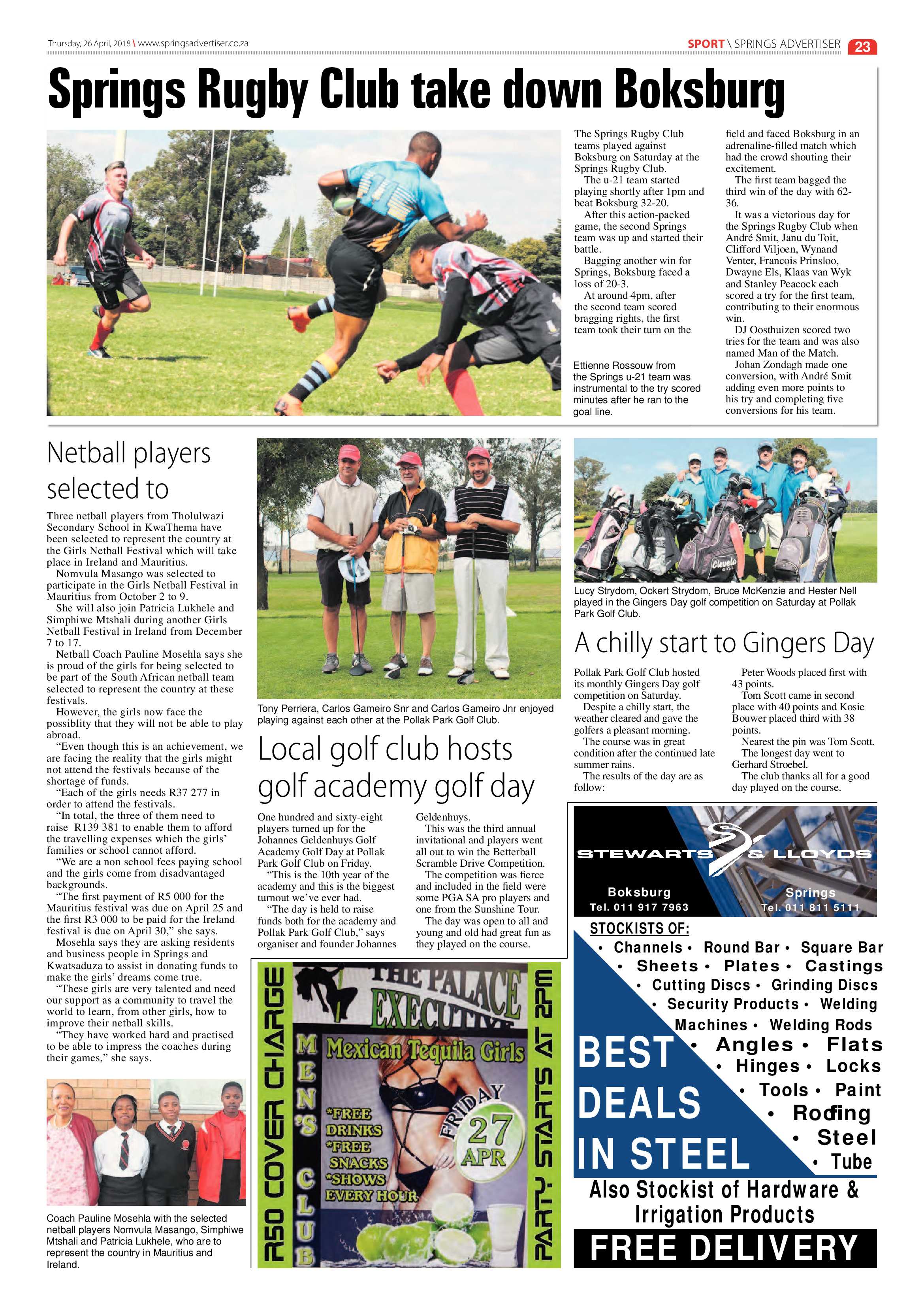 Springs Advertiser 26 April 2018 page 25