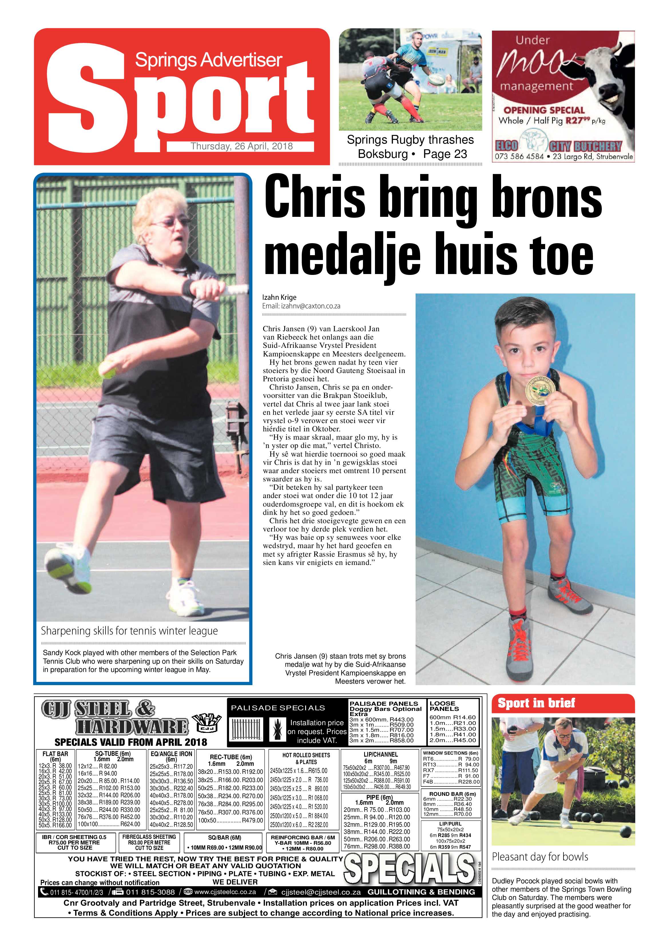 Springs Advertiser 26 April 2018 page 26