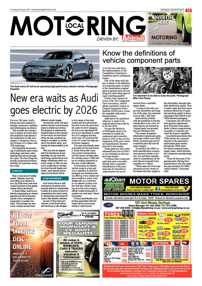 Springs Advertiser 26 August 2021 page 13
