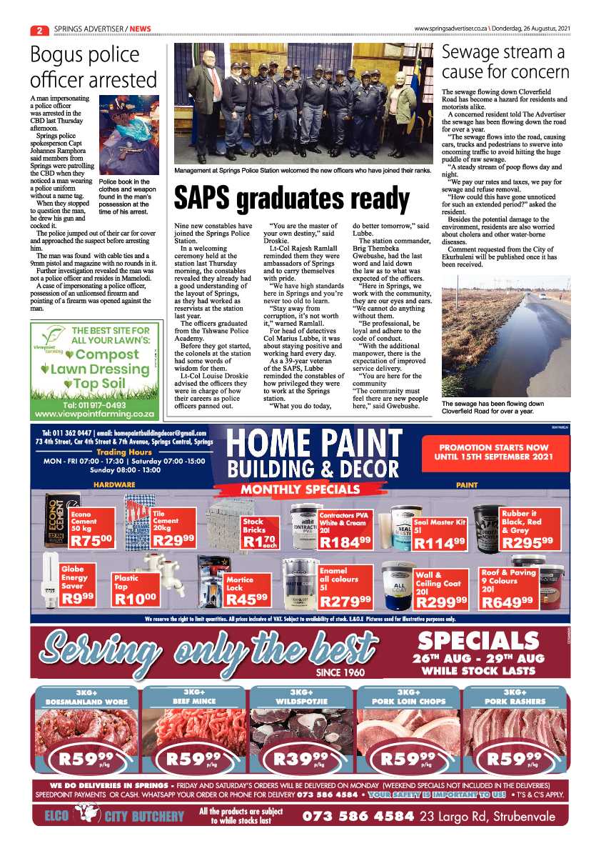 Springs Advertiser 26 August 2021 page 2