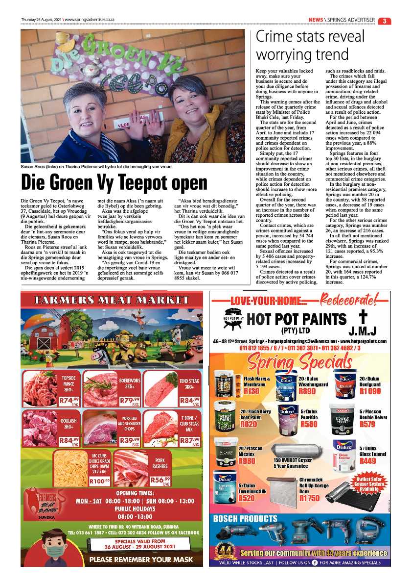 Springs Advertiser 26 August 2021 page 3