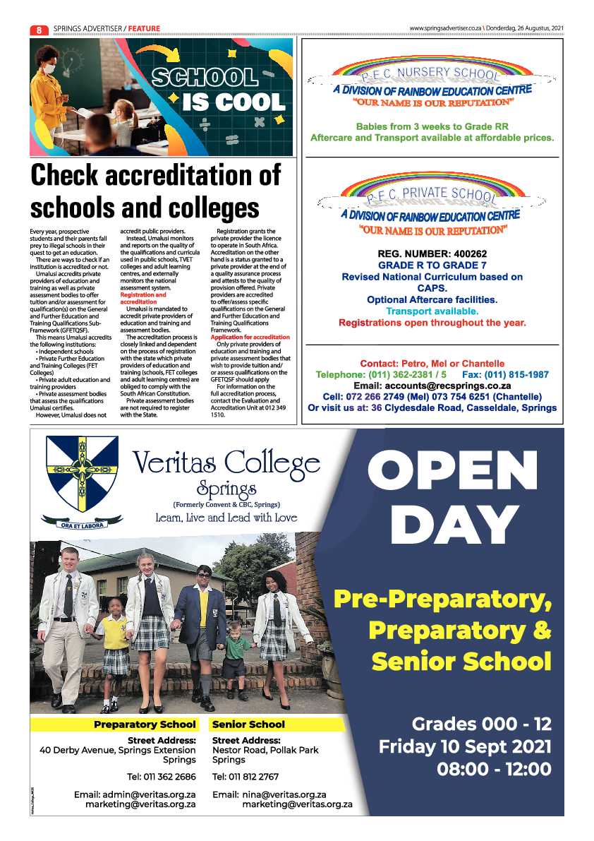 Springs Advertiser 26 August 2021 page 8