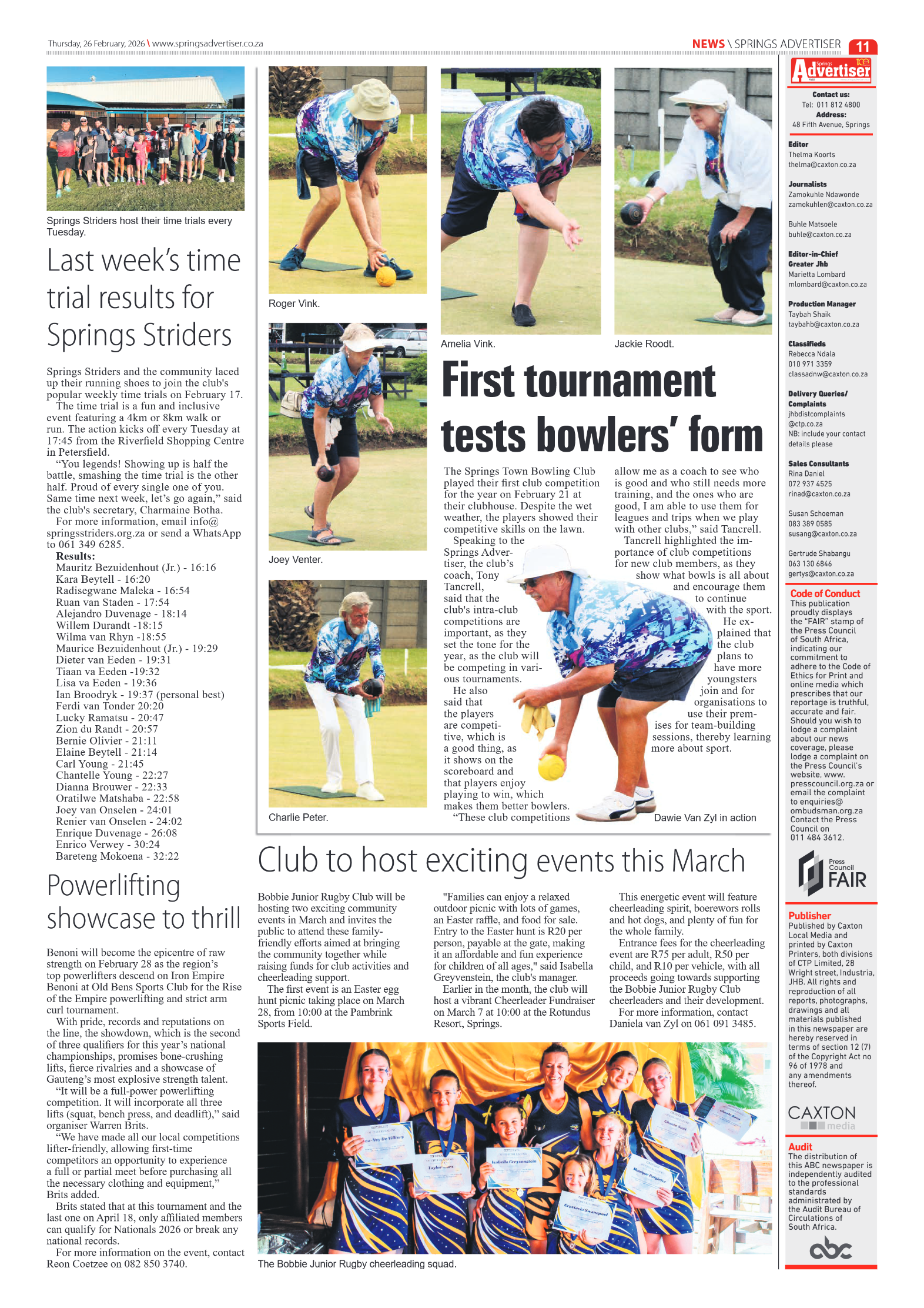 Springs Advertiser 26 February 2026 page 11