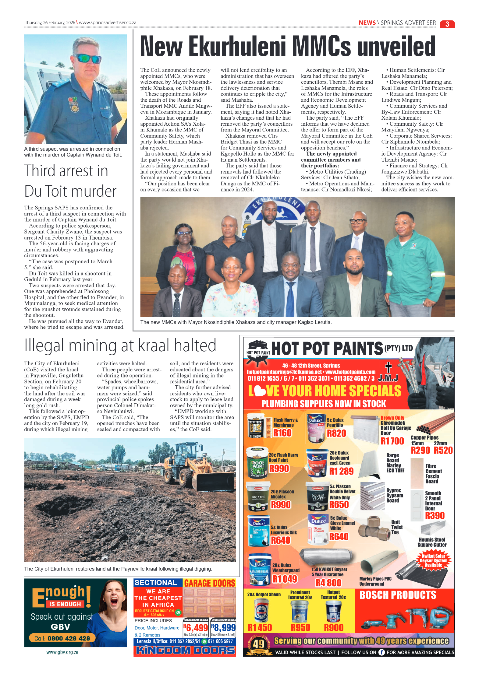 Springs Advertiser 26 February 2026 page 3