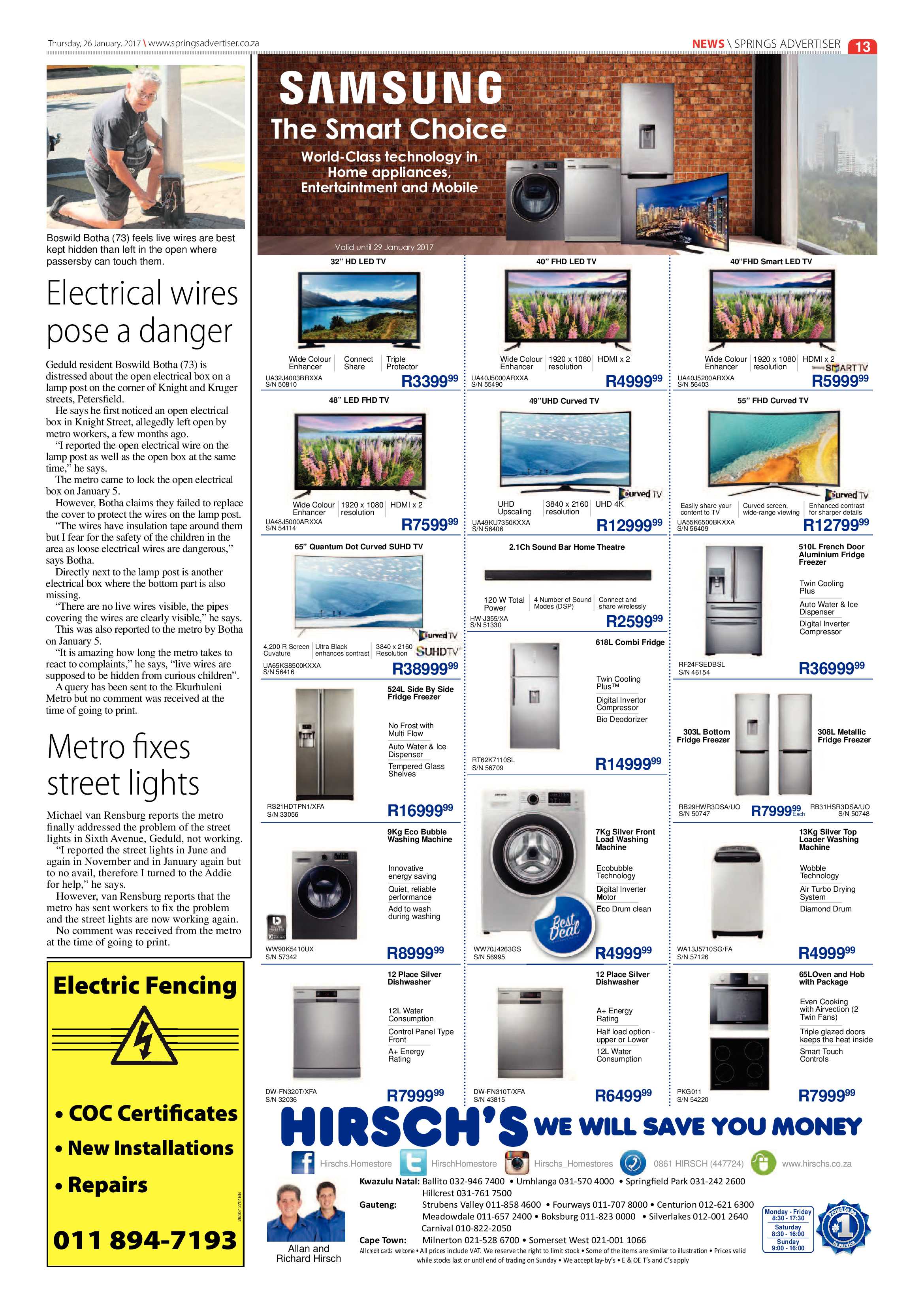 Springs Advertiser 26 January 2017 page 13