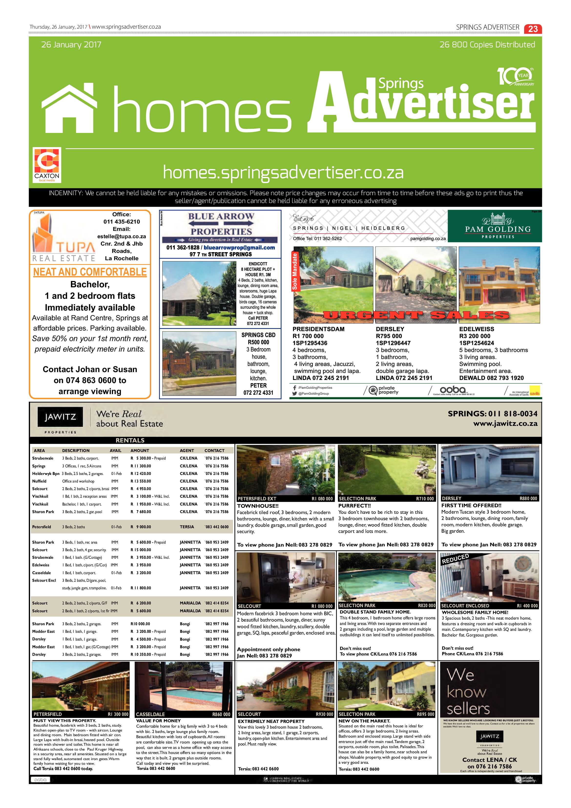 Springs Advertiser 26 January 2017 page 23