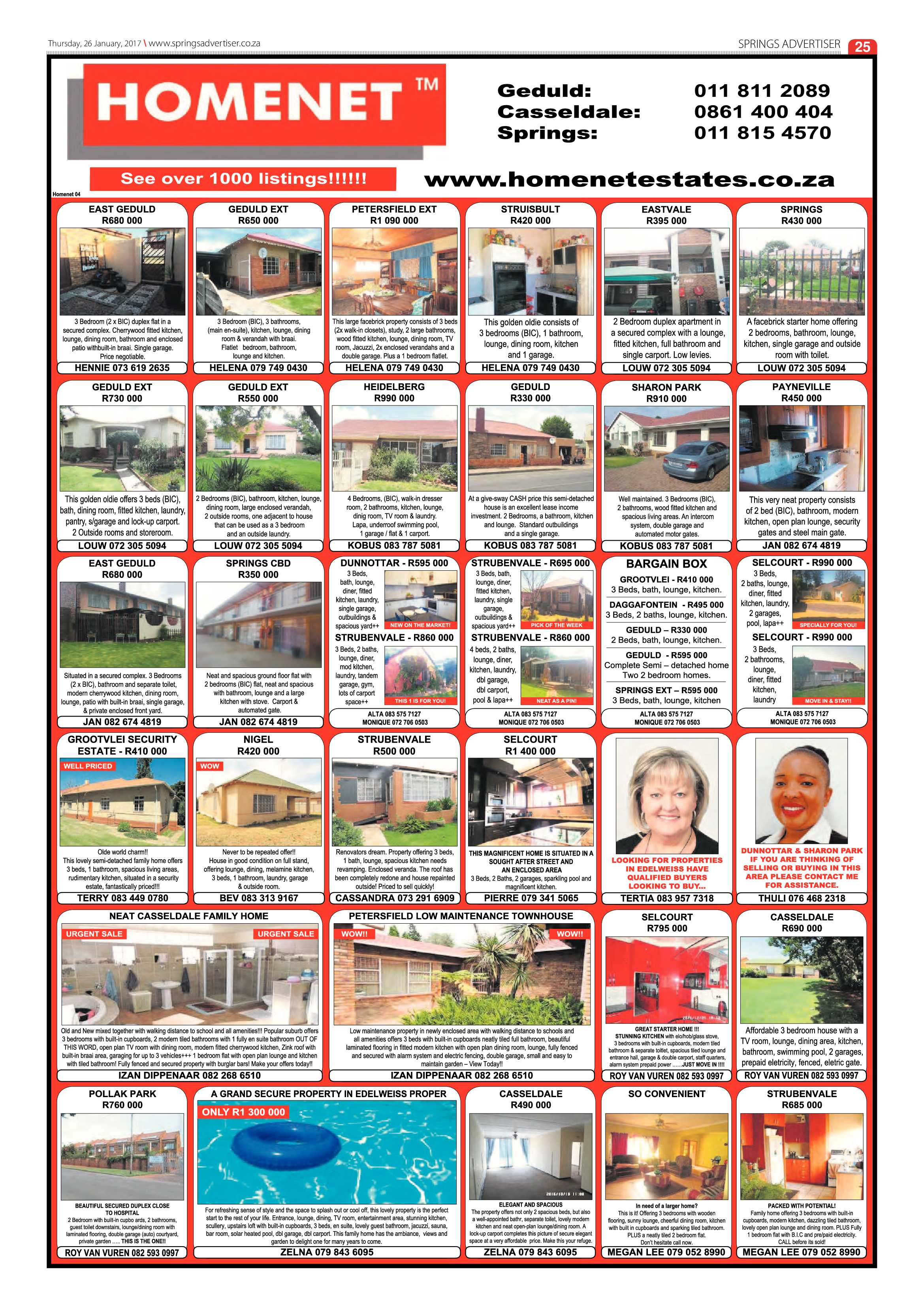 Springs Advertiser 26 January 2017 page 25