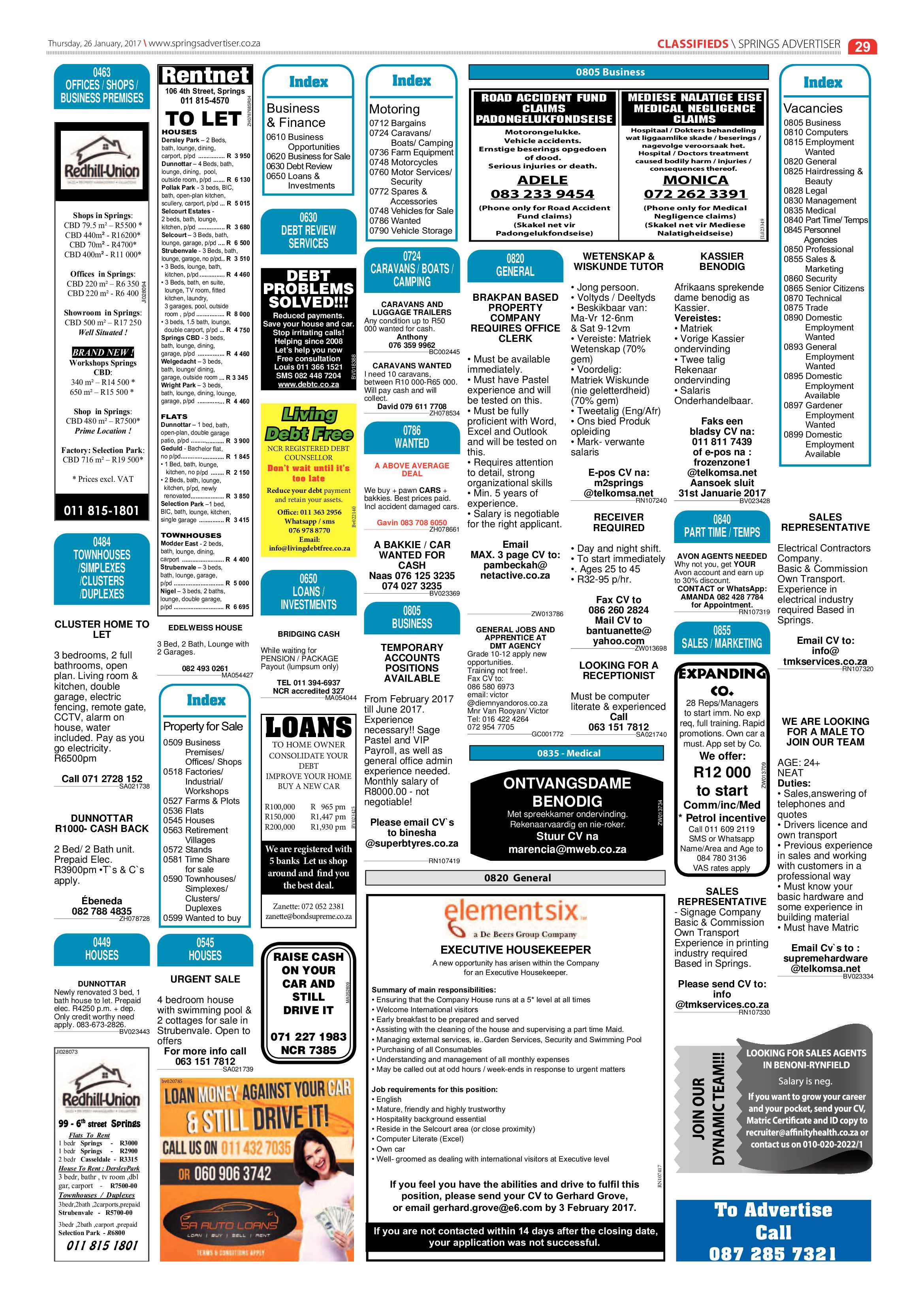 Springs Advertiser 26 January 2017 page 29