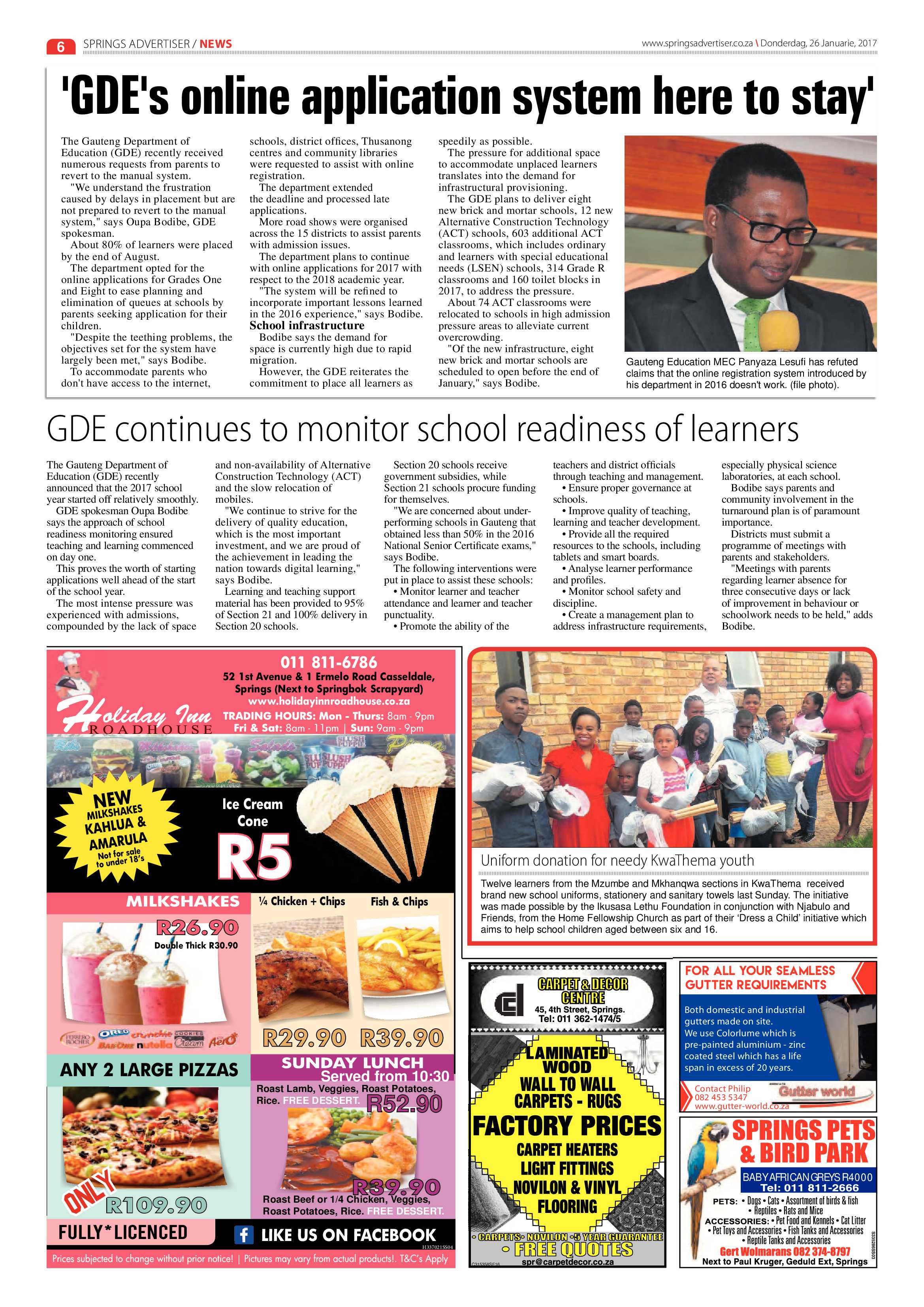 Springs Advertiser 26 January 2017 page 6