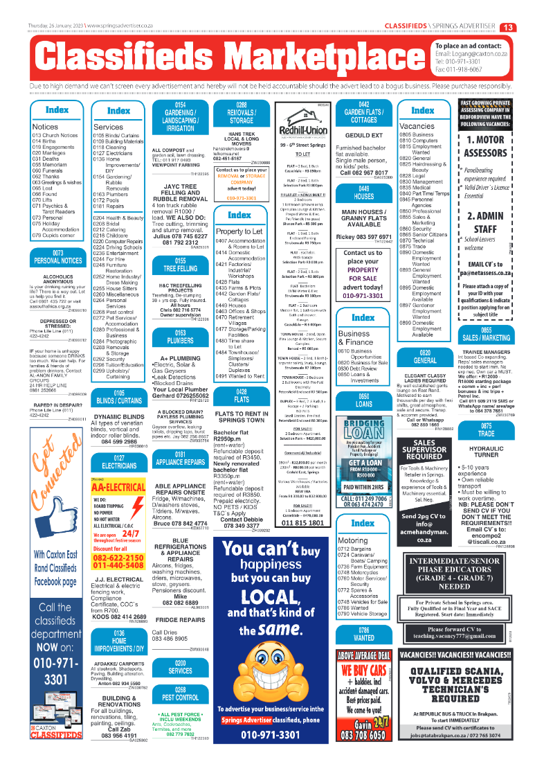 Springs Advertiser 26 January 2023 page 15