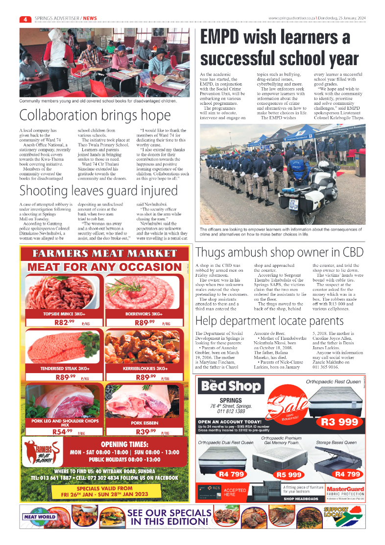 Springs Advertiser 26 January 2024 page 4