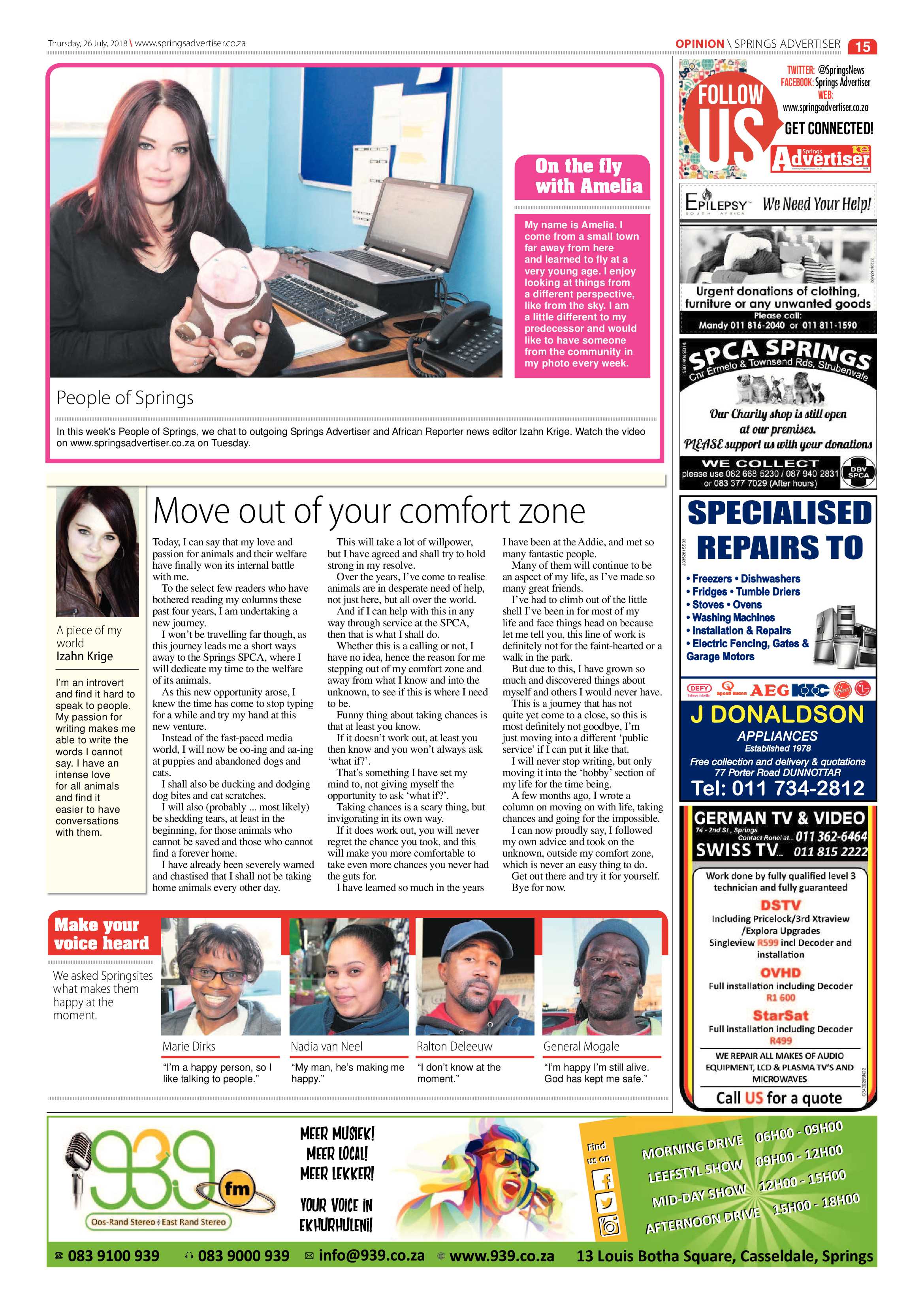 Springs Advertiser 26 July 2018 page 15