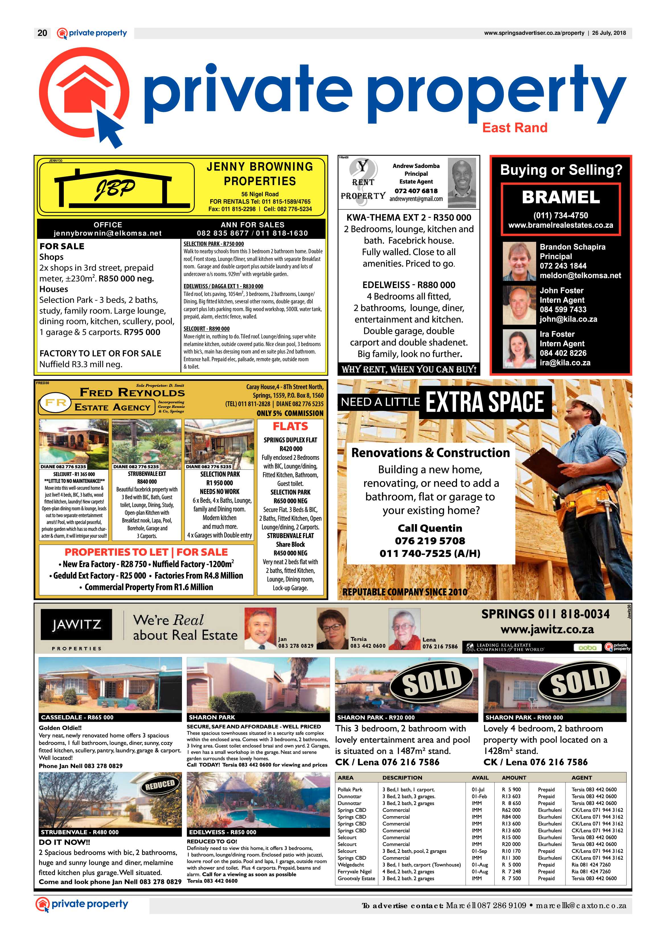 Springs Advertiser 26 July 2018 page 20