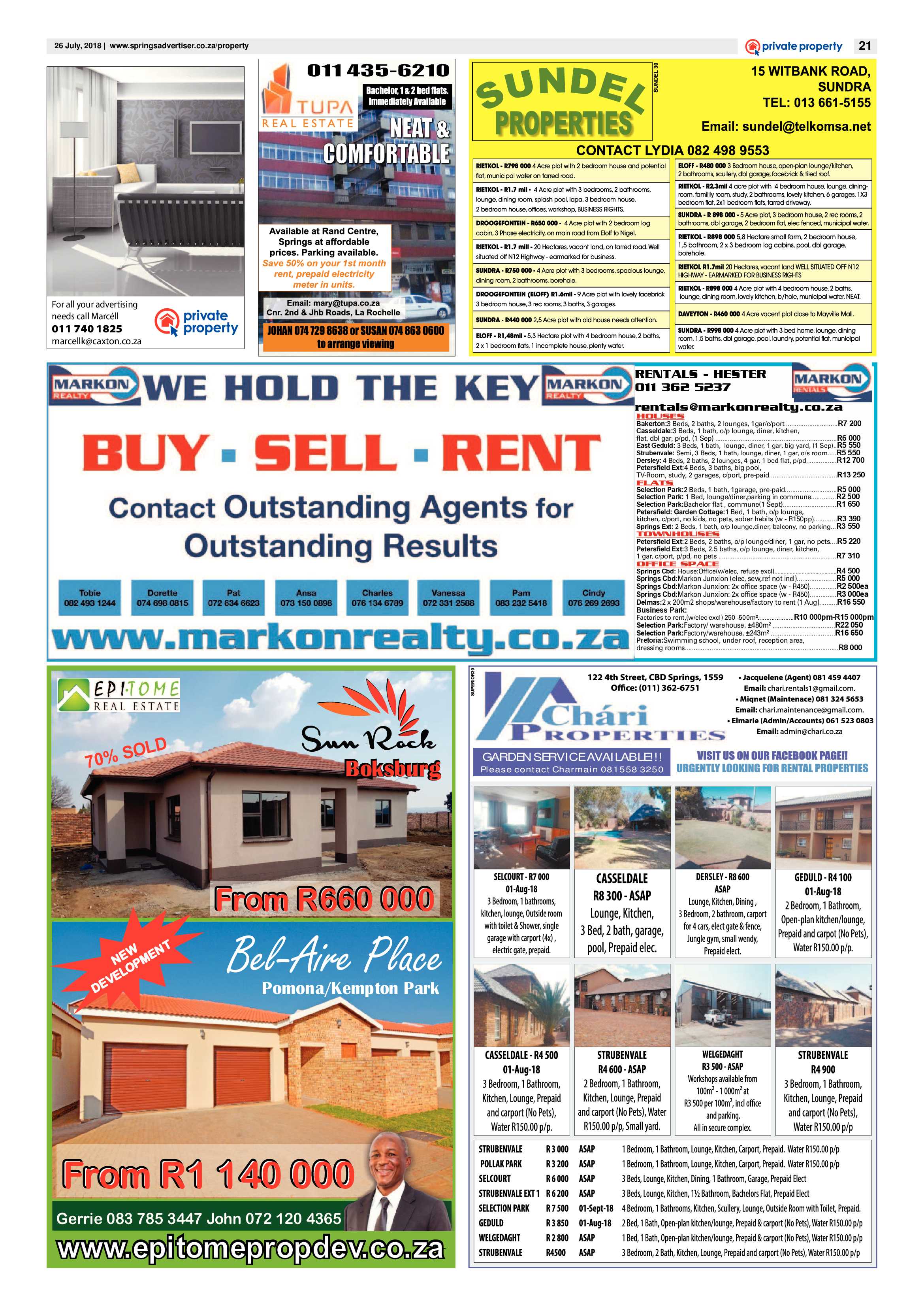 Springs Advertiser 26 July 2018 page 21