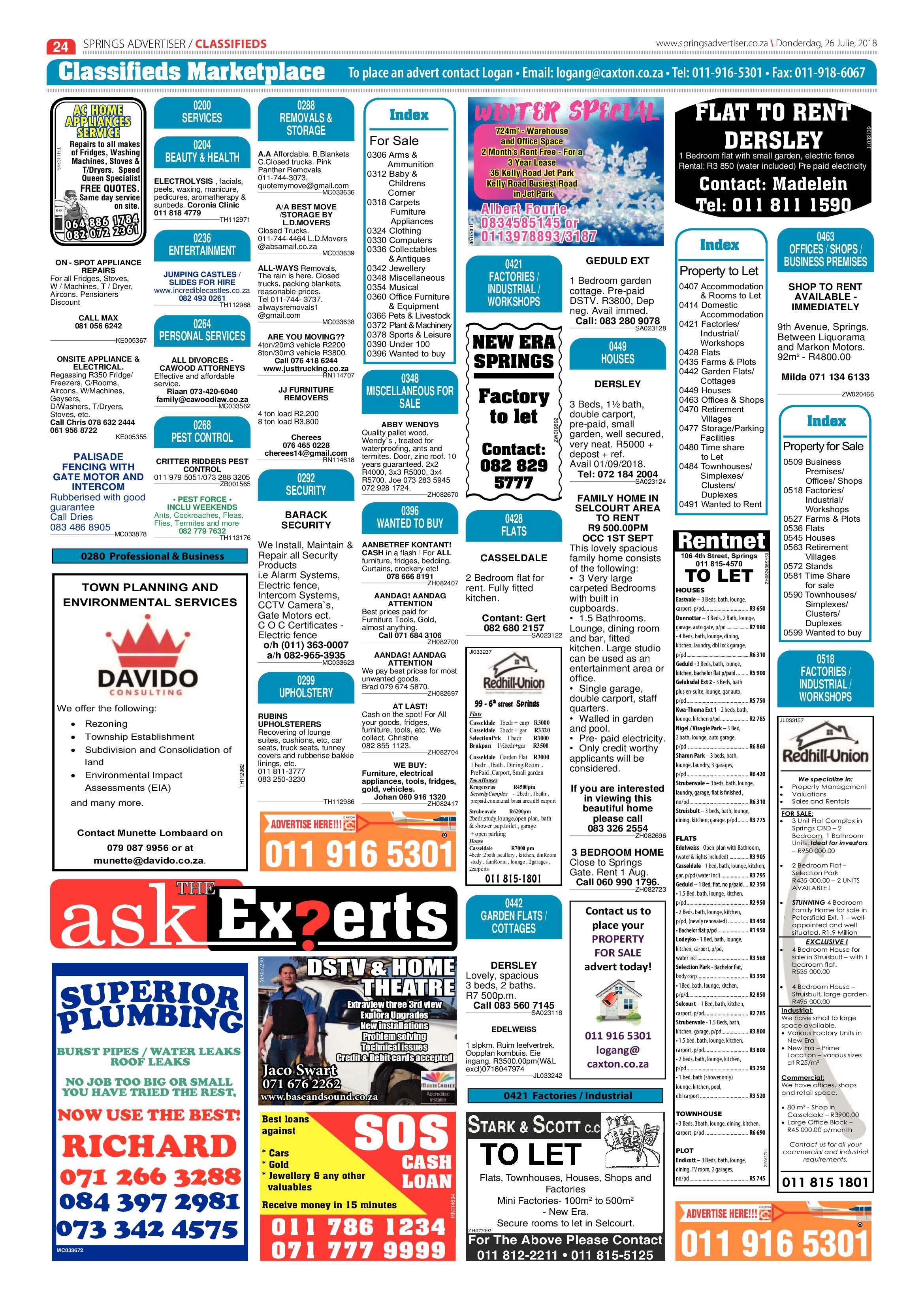 Springs Advertiser 26 July 2018 page 24