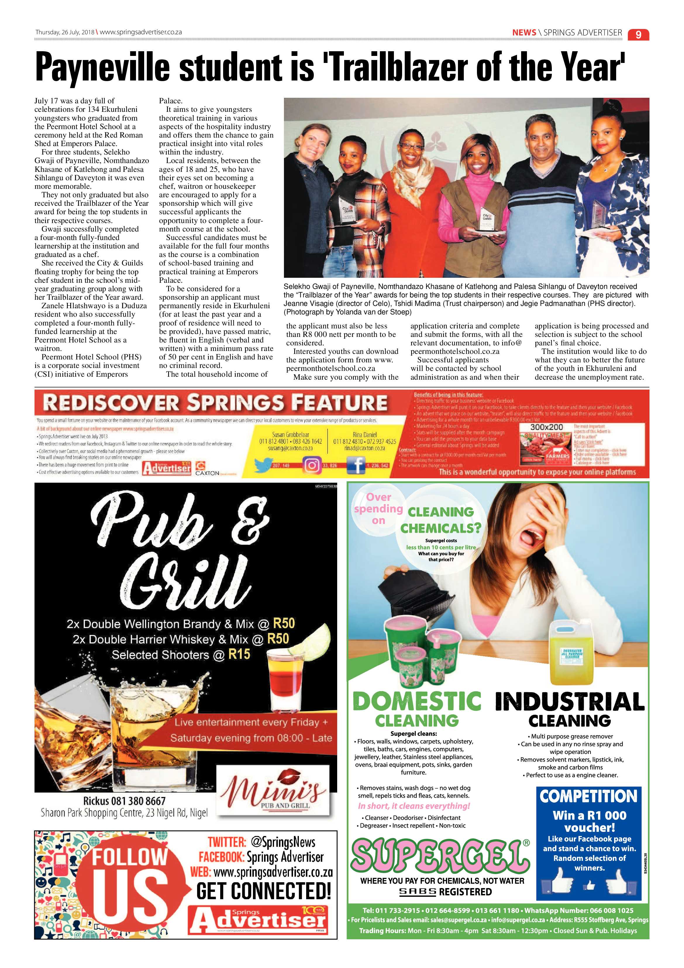 Springs Advertiser 26 July 2018 page 9