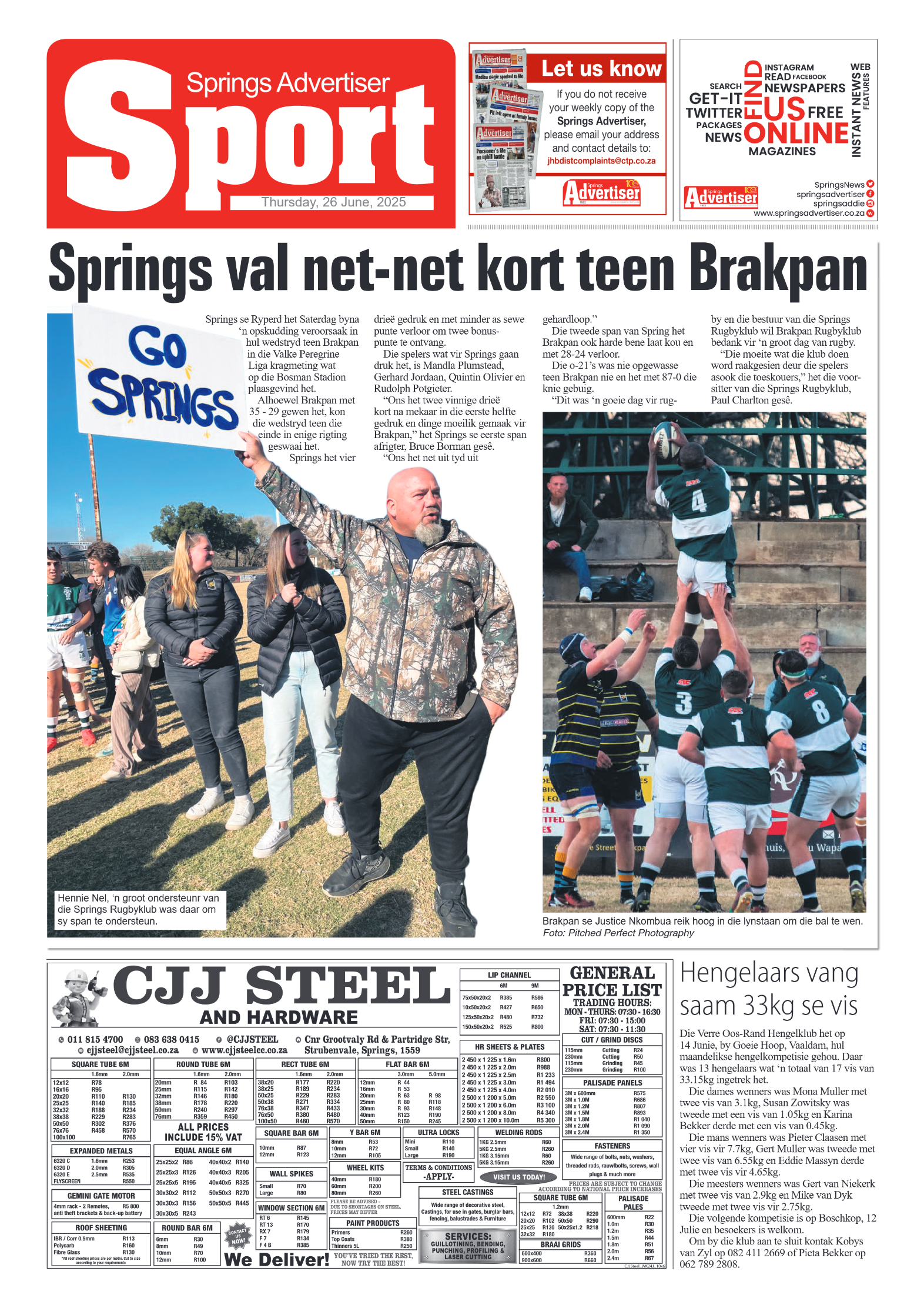 Springs Advertiser 26 June 2025 page 12