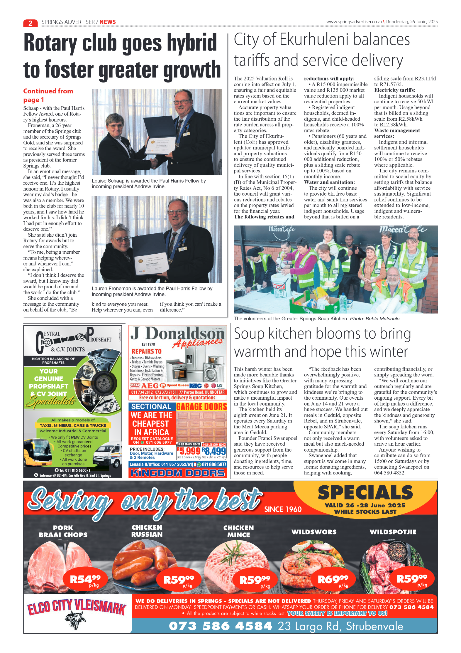 Springs Advertiser 26 June 2025 page 2