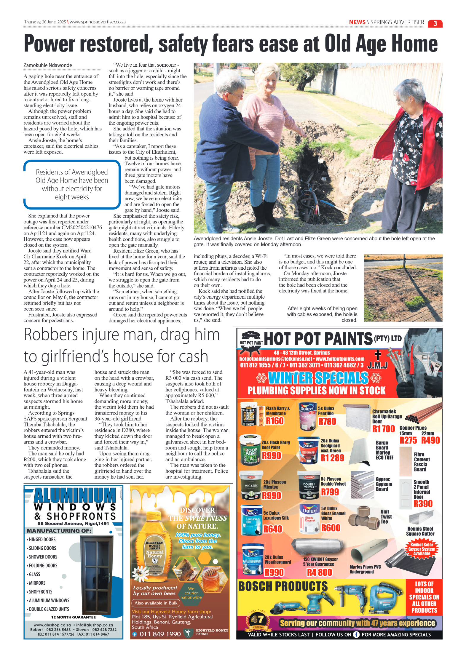 Springs Advertiser 26 June 2025 page 3