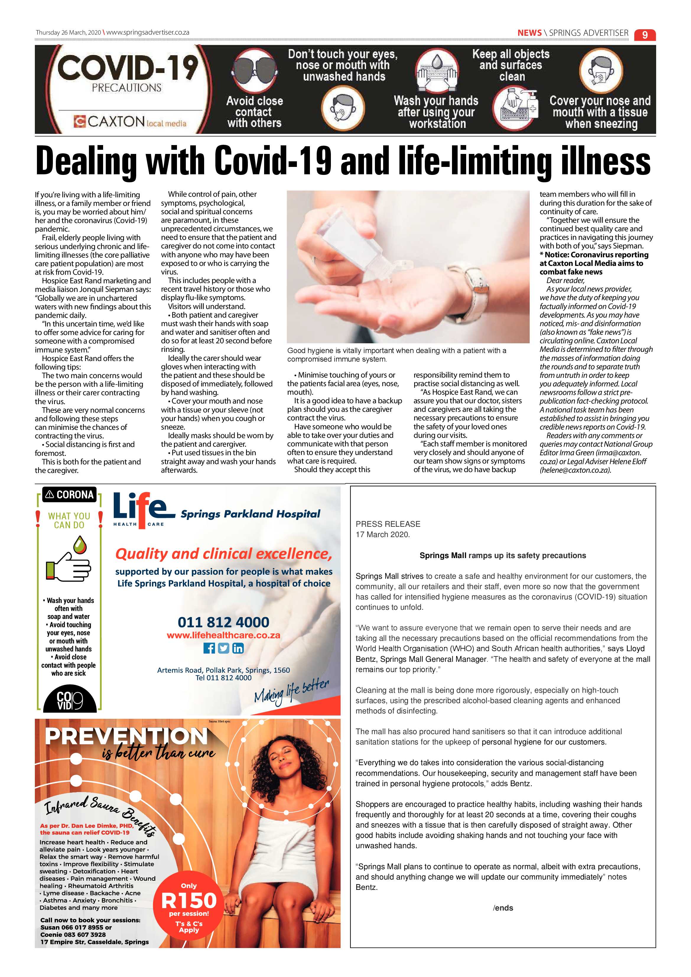 Springs Advertiser 26 March 2020 page 9