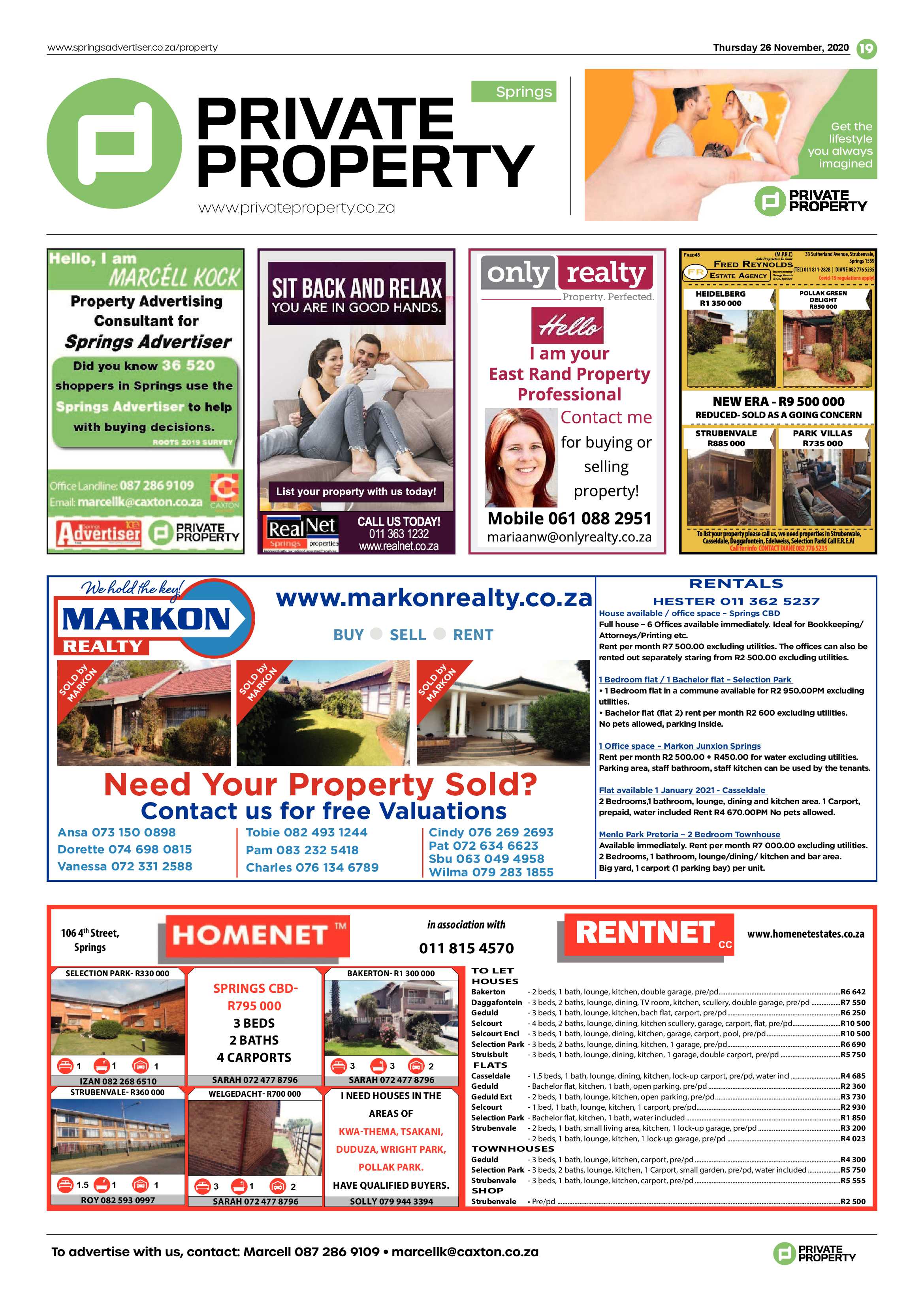 Springs Advertiser 26 November  2020 page 19
