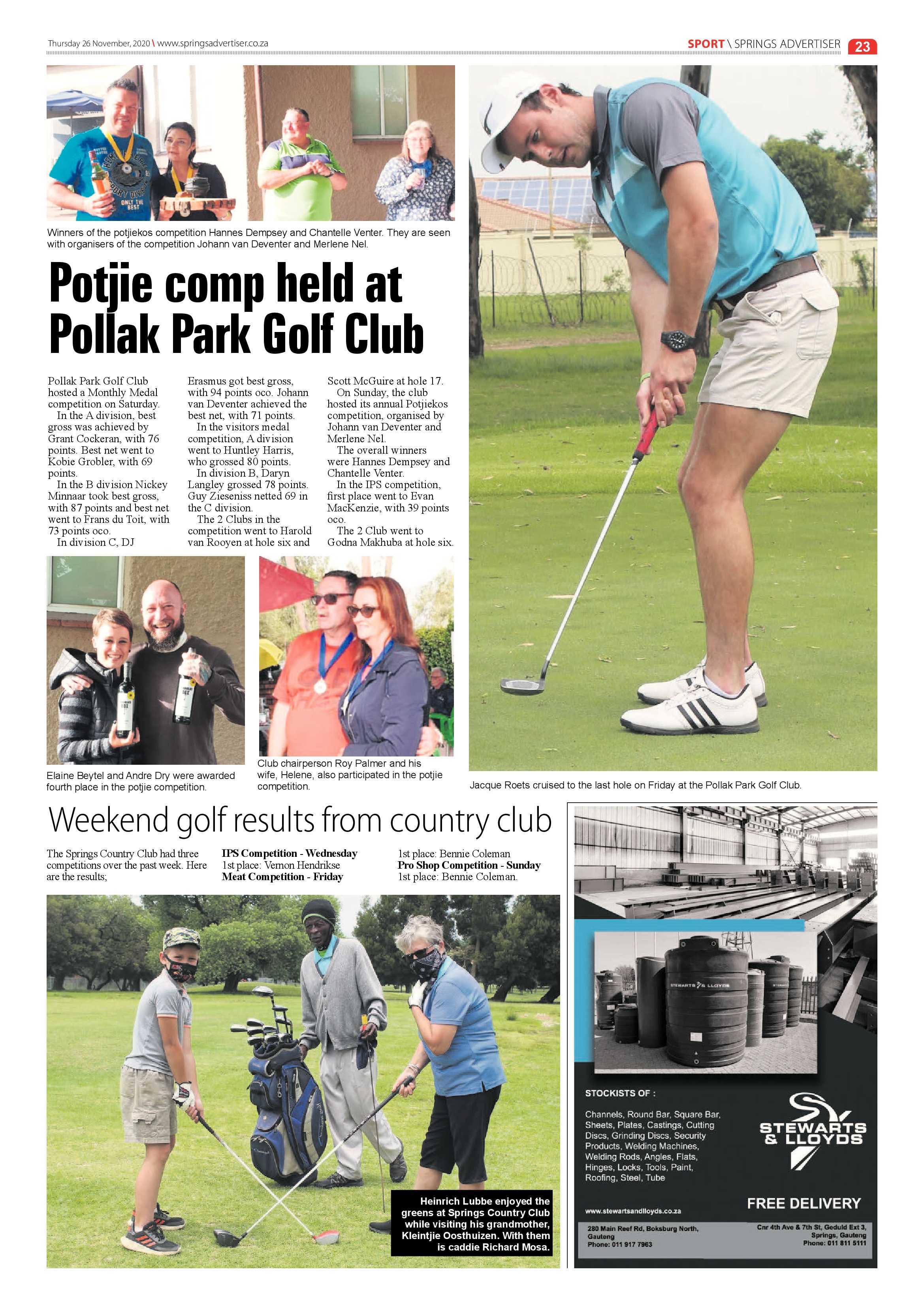 Springs Advertiser 26 November  2020 page 23