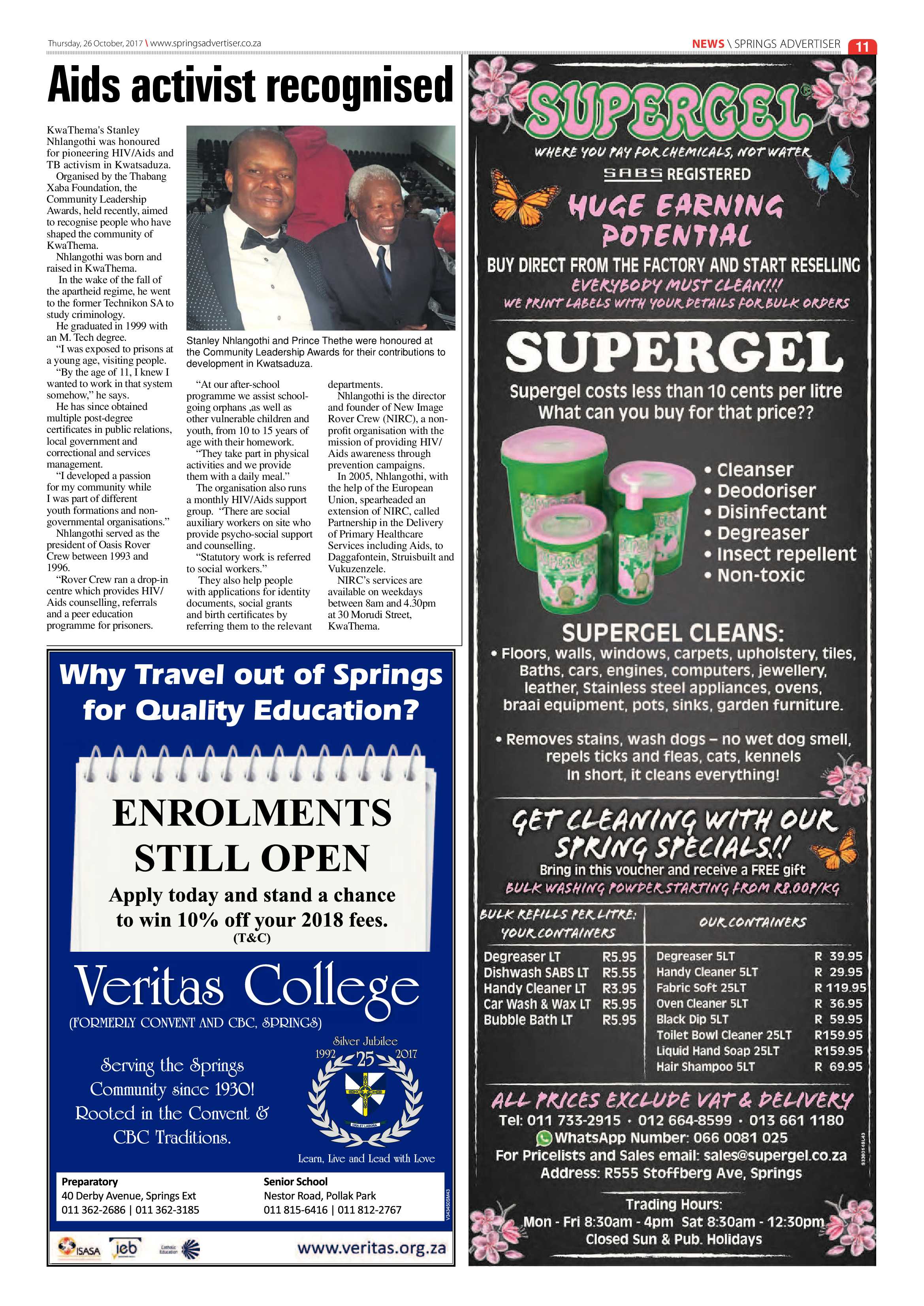 Springs Advertiser 26 October 2017 page 13