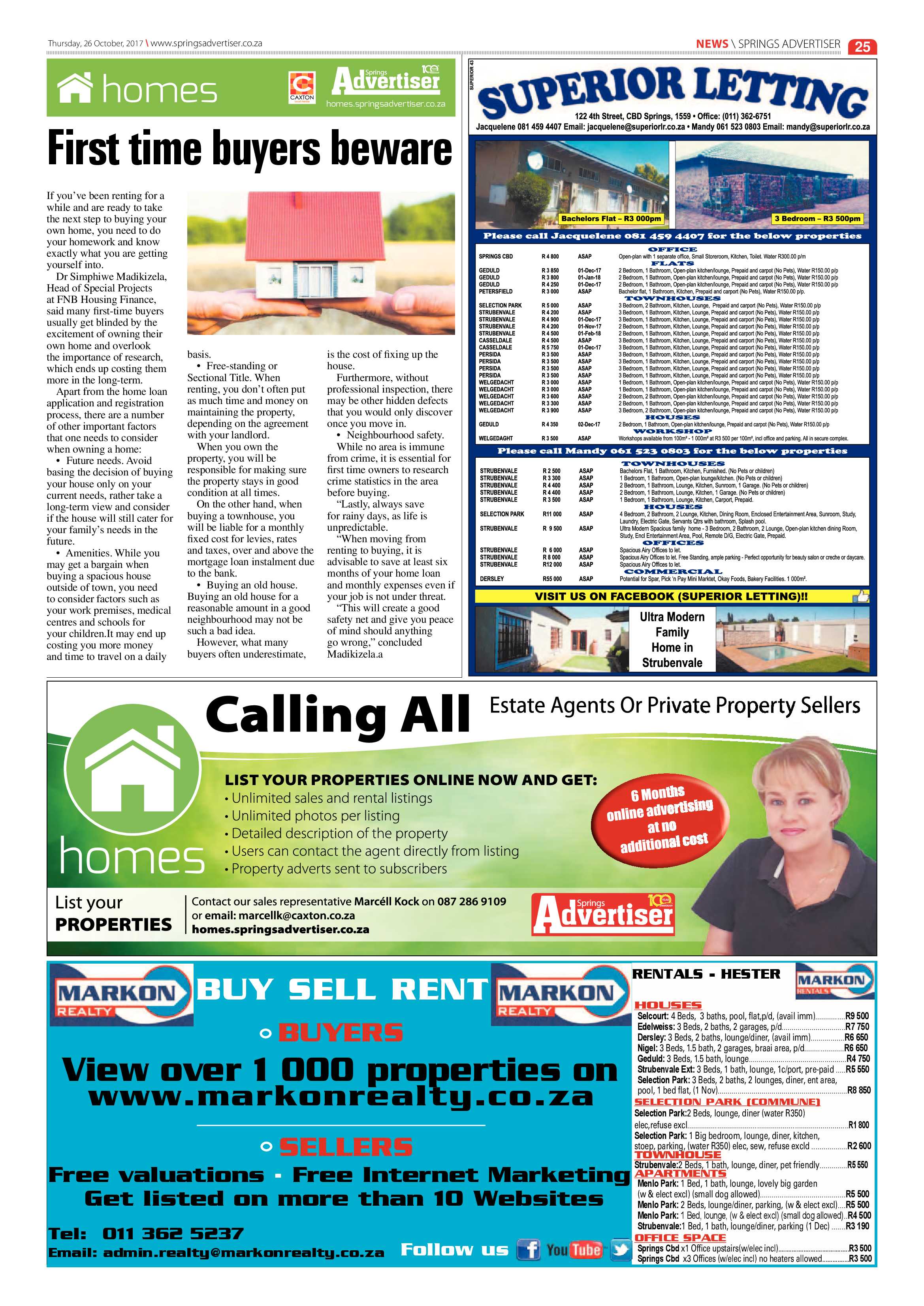 Springs Advertiser 26 October 2017 page 27