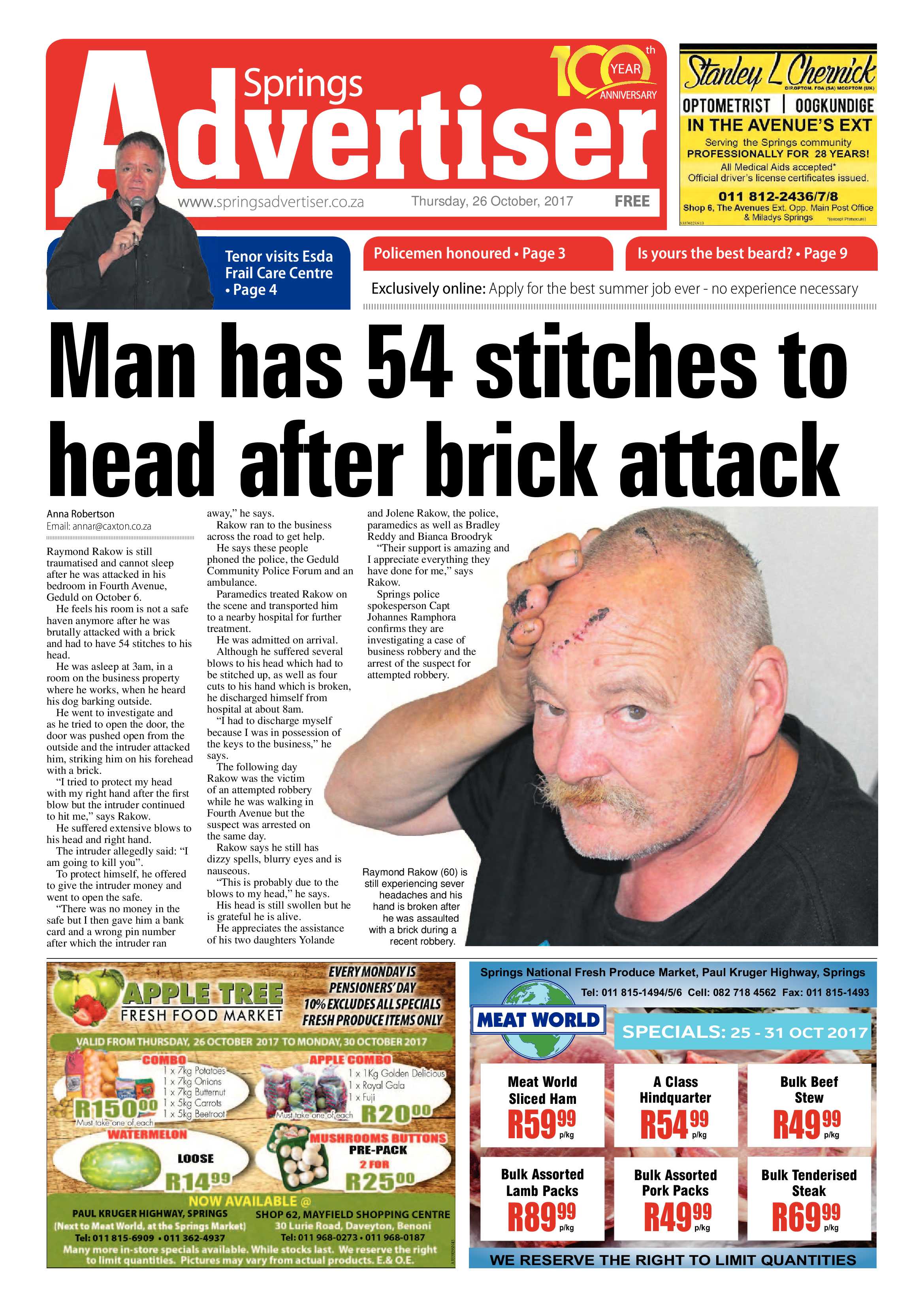 Springs Advertiser 26 October 2017 page 3