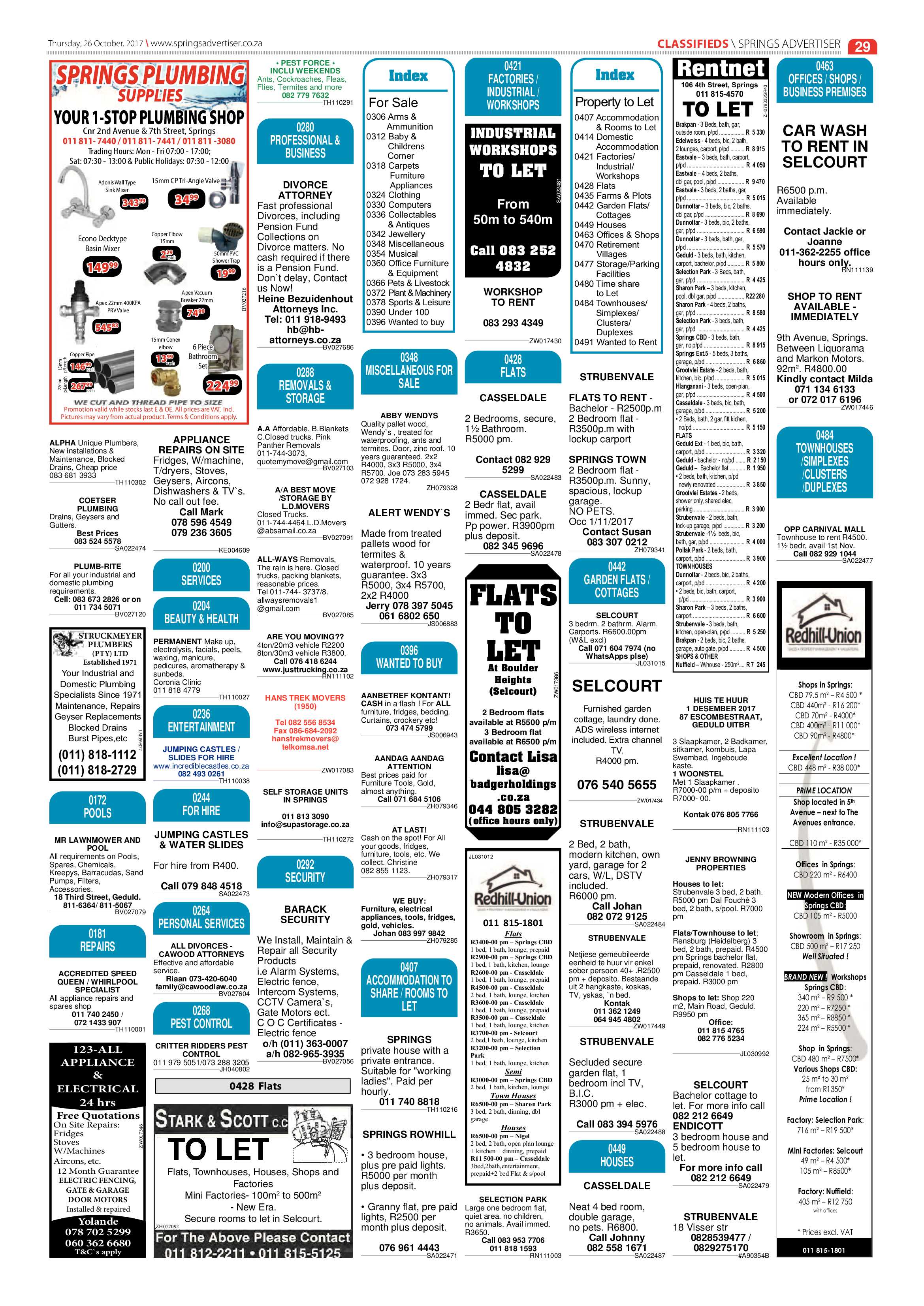 Springs Advertiser 26 October 2017 page 31