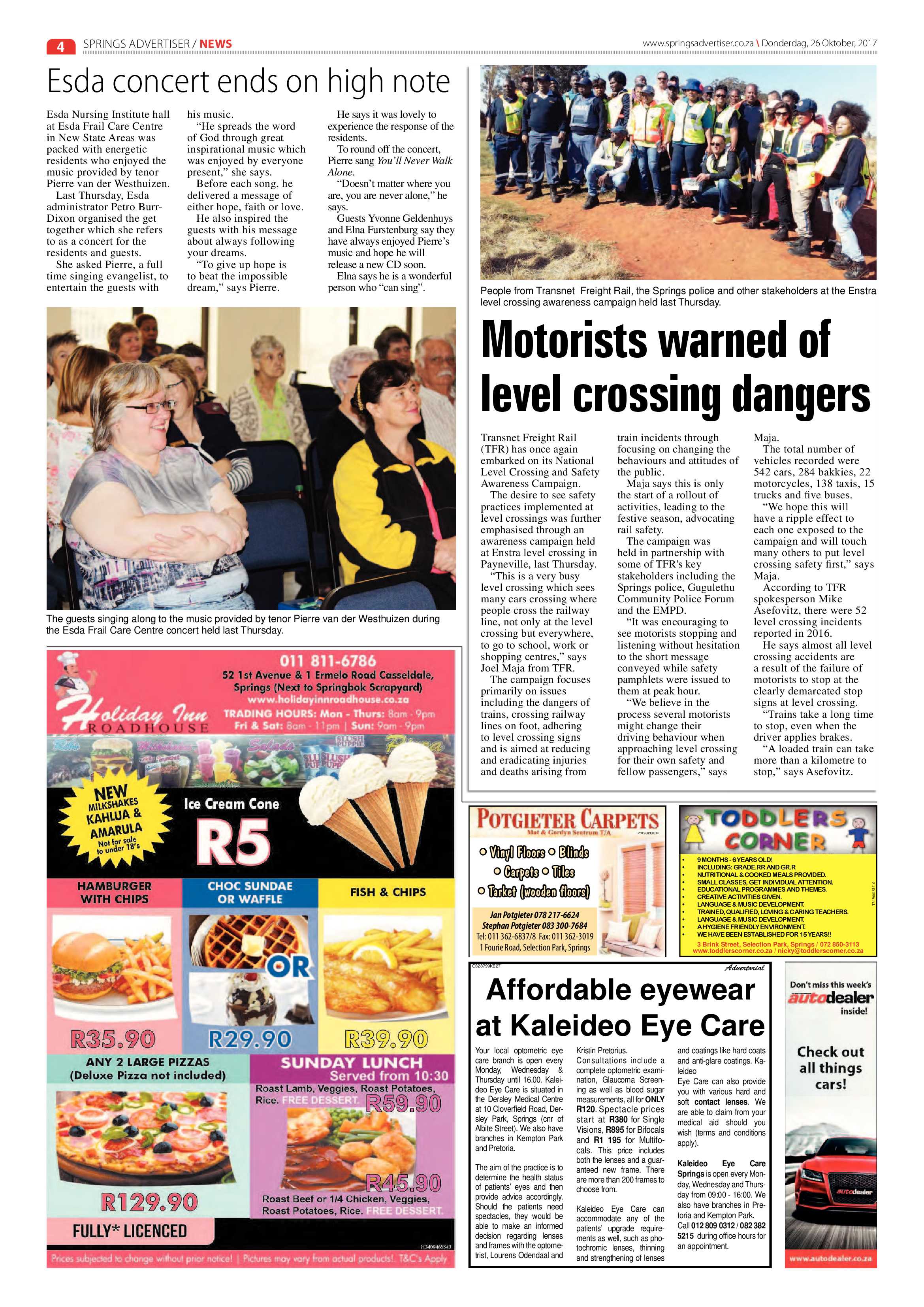 Springs Advertiser 26 October 2017 page 6