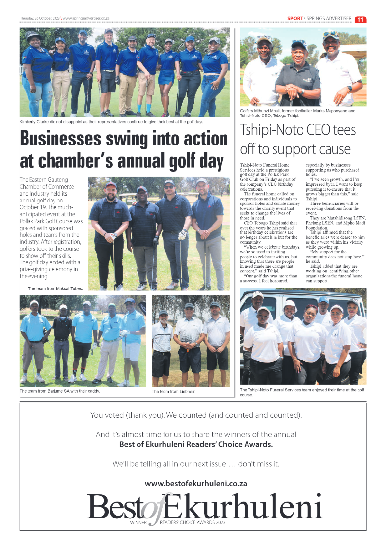 Springs Advertiser 26 October 2023 page 11