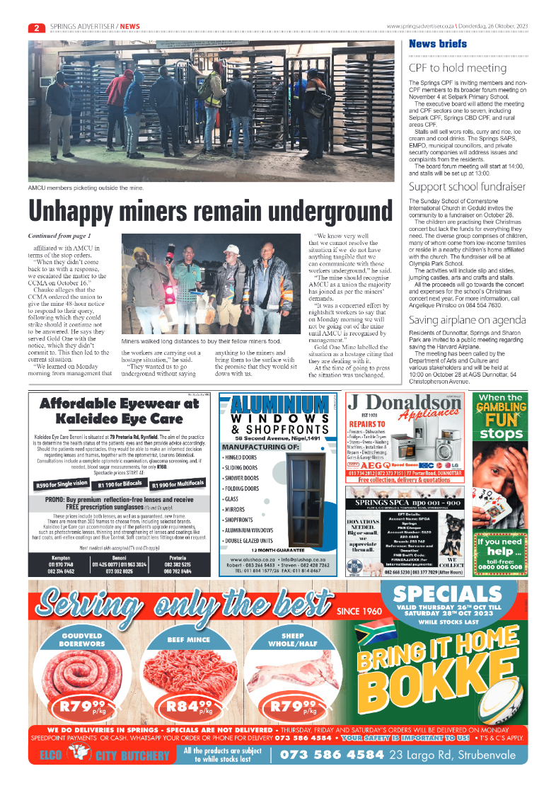 Springs Advertiser 26 October 2023 page 2