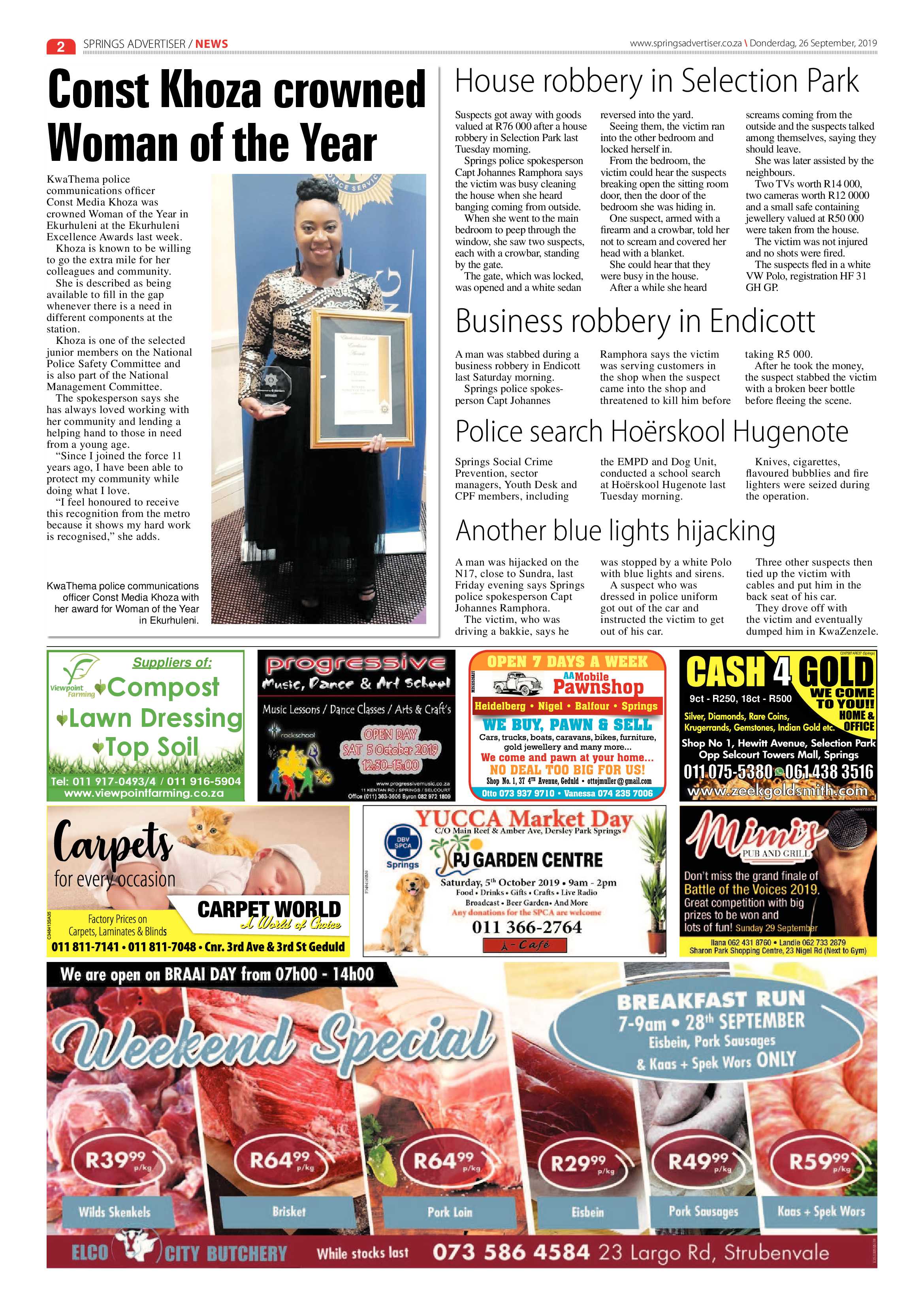 Springs Advertiser 26 September 2019 page 2
