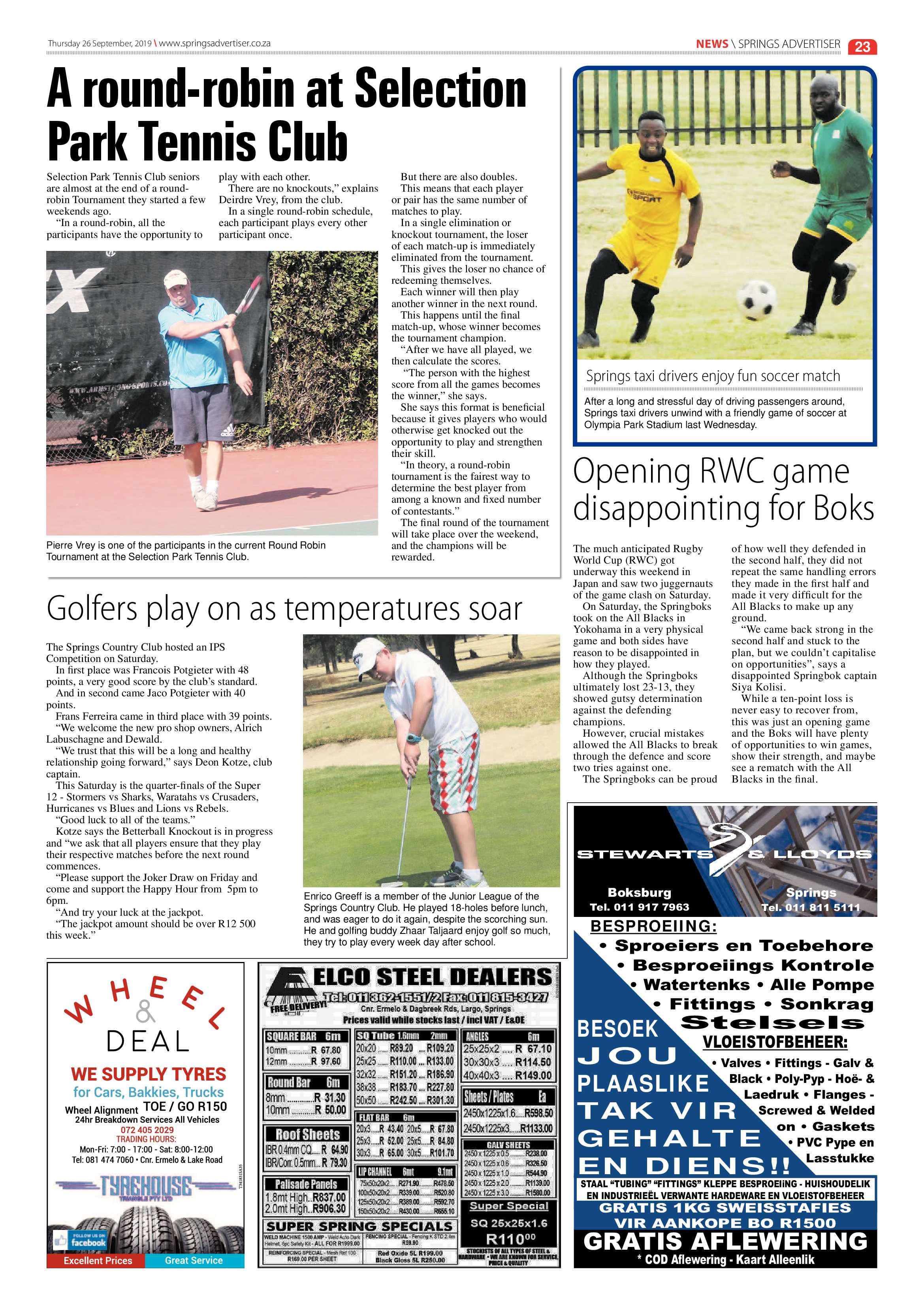 Springs Advertiser 26 September 2019 page 23