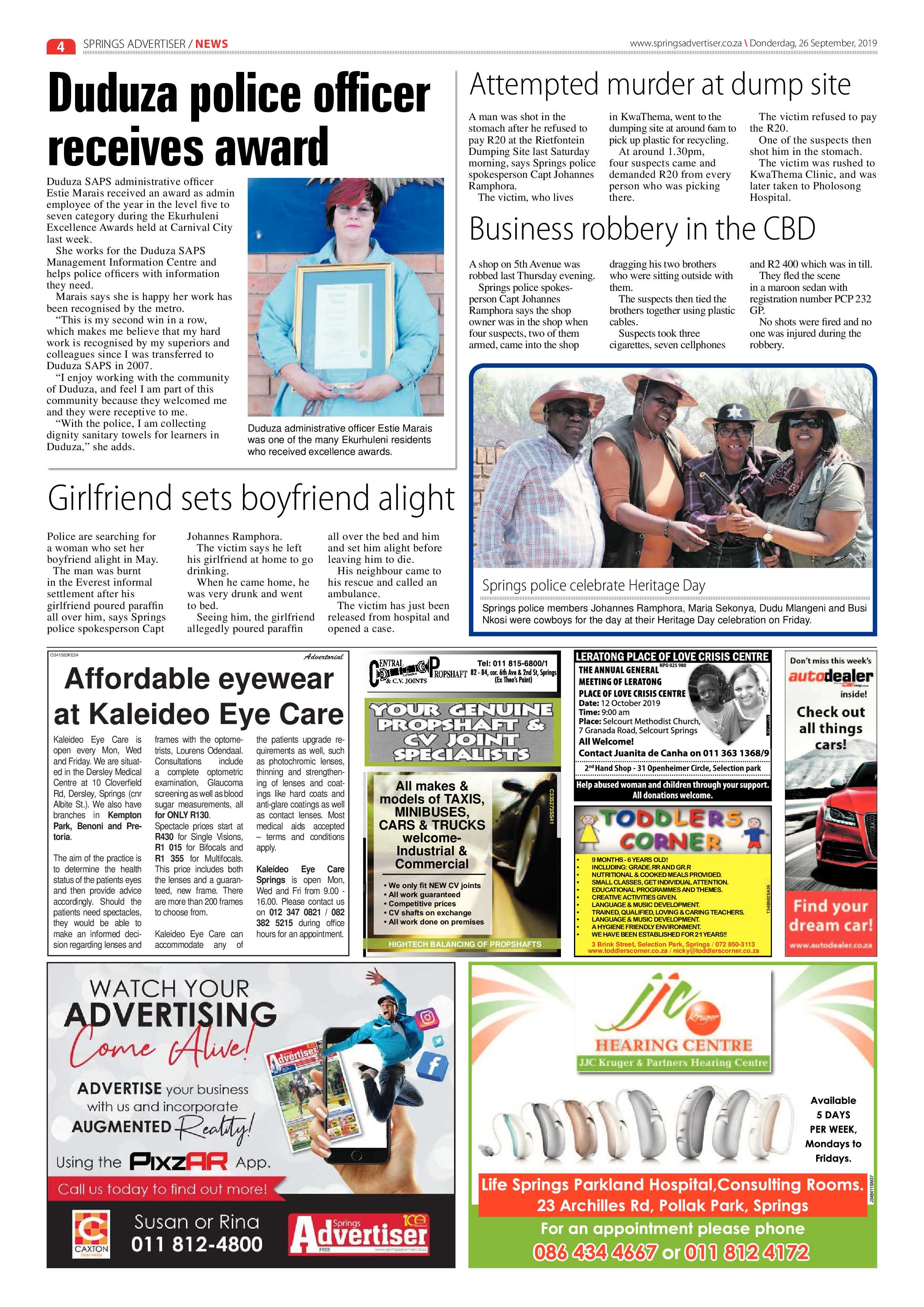 Springs Advertiser 26 September 2019 page 4