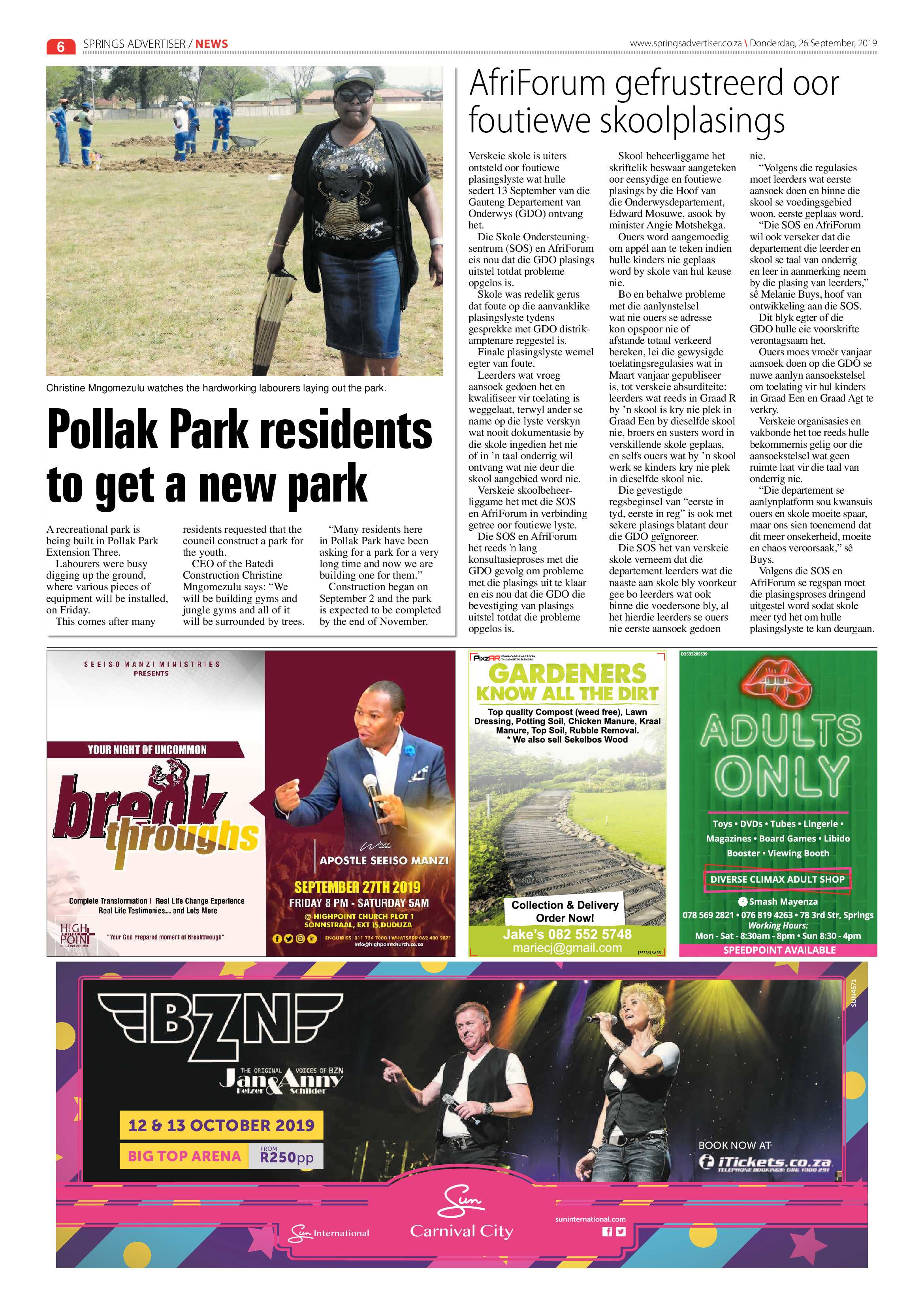 Springs Advertiser 26 September 2019 page 6