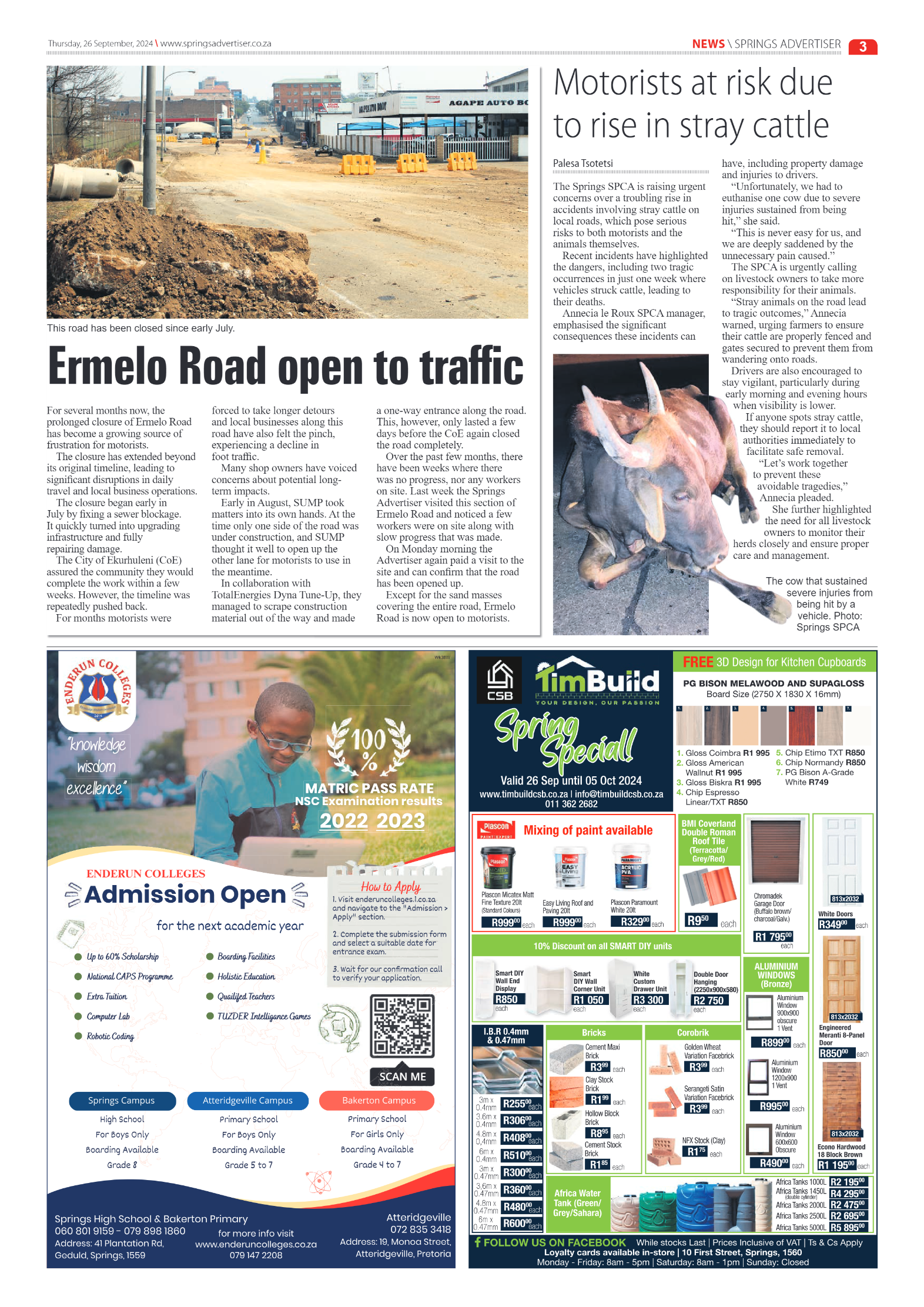 Springs Advertiser 26 September 2024 page 3