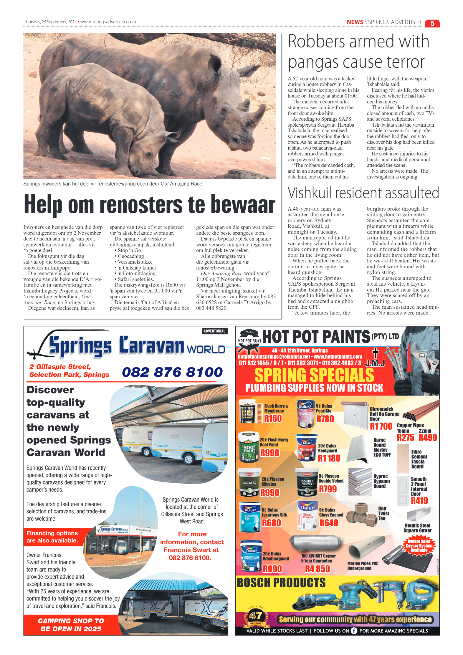 Springs Advertiser 26 September 2024 page 5