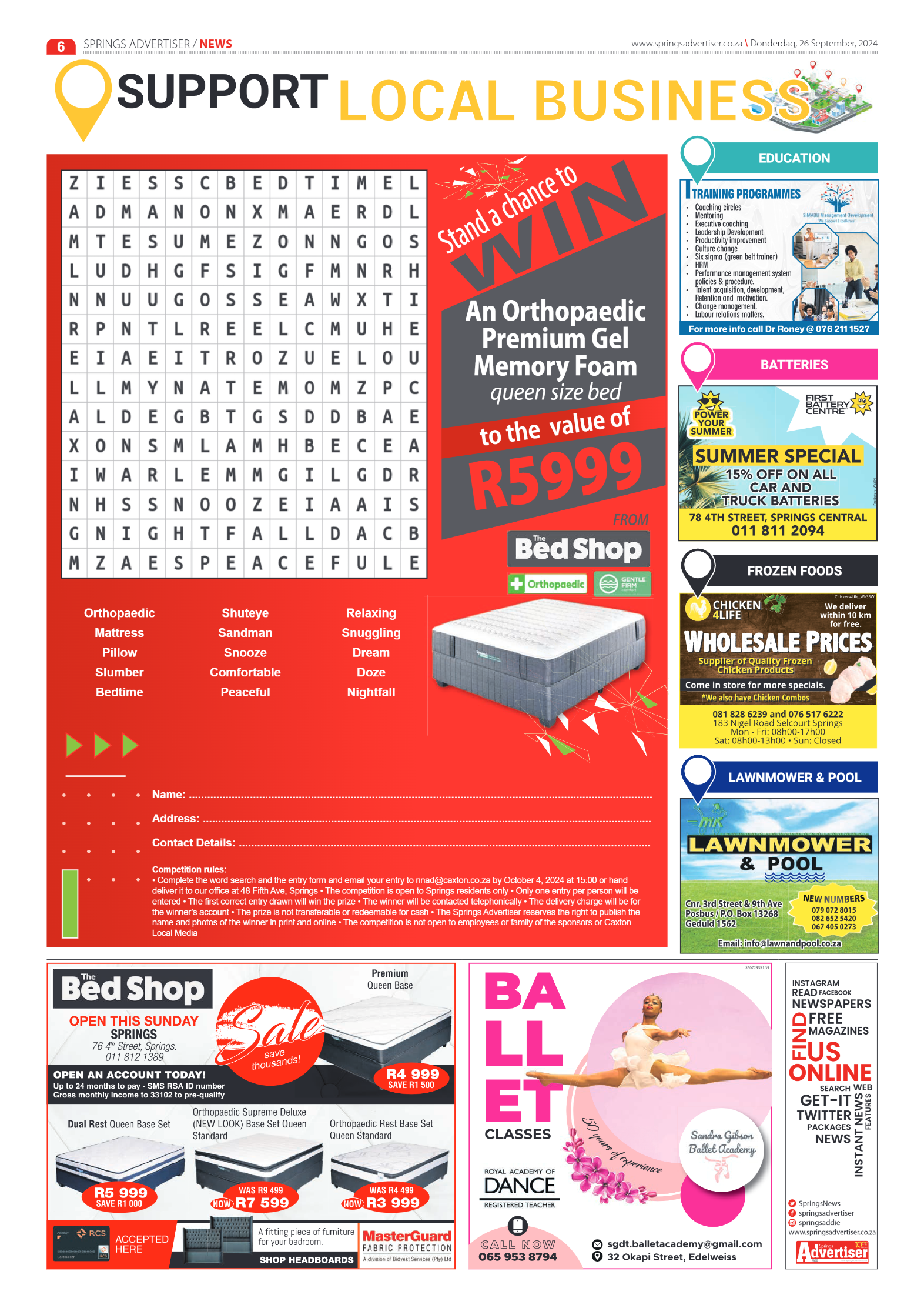 Springs Advertiser 26 September 2024 page 6