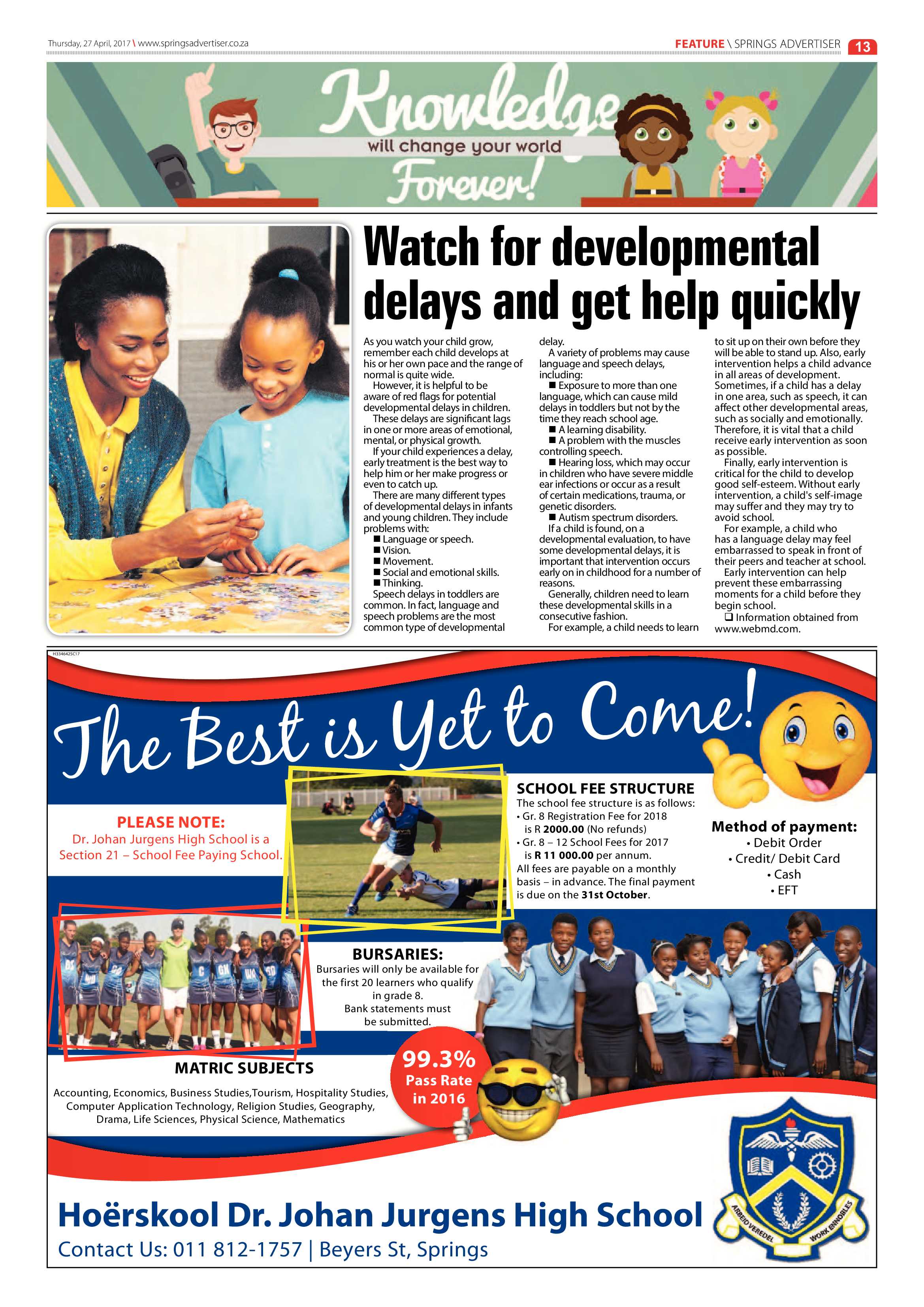 Springs Advertiser 27 April 2017 page 13