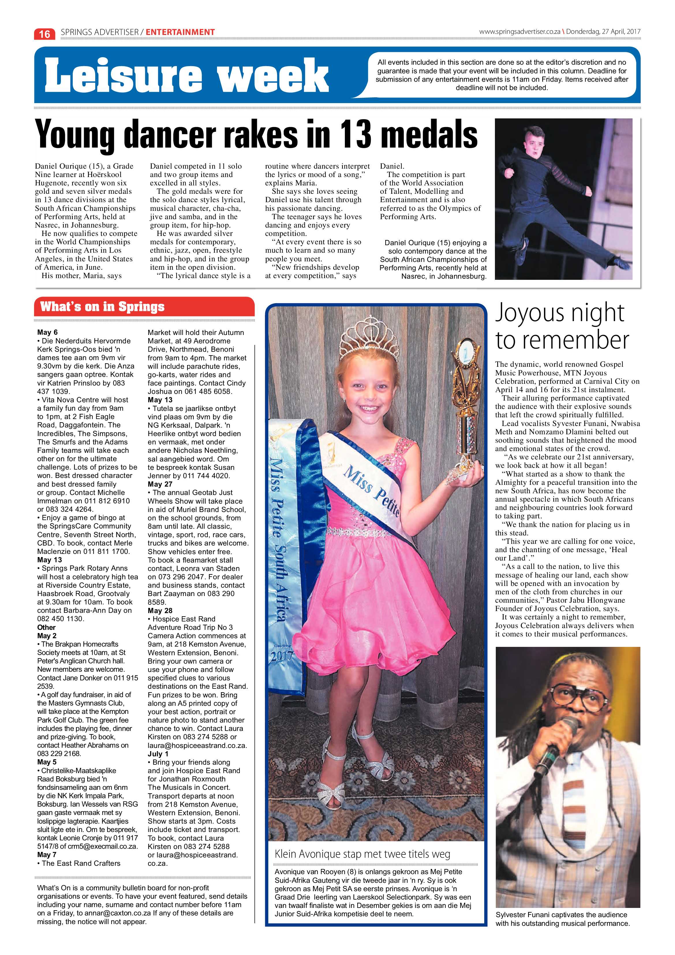 Springs Advertiser 27 April 2017 page 16