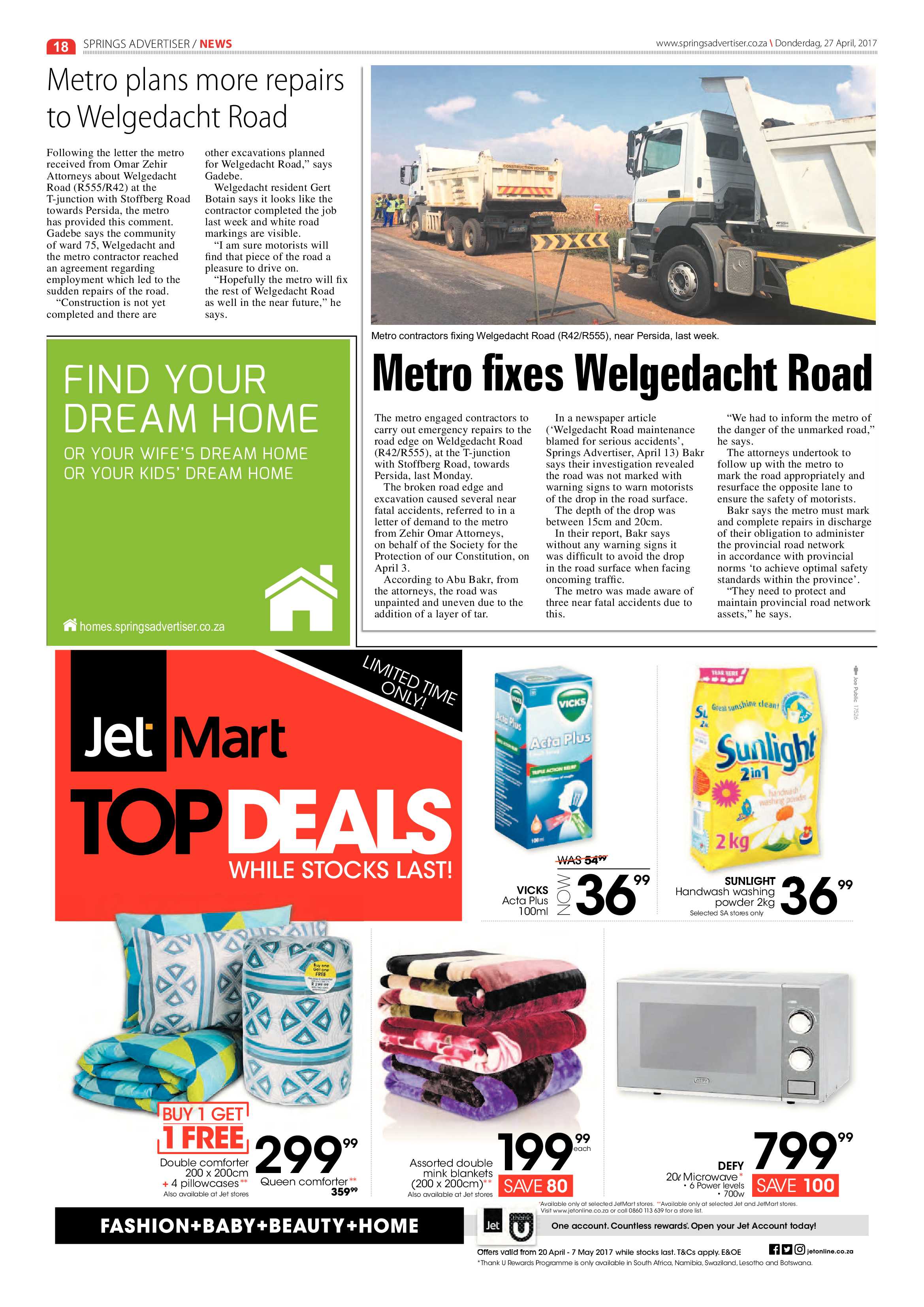 Springs Advertiser 27 April 2017 page 18