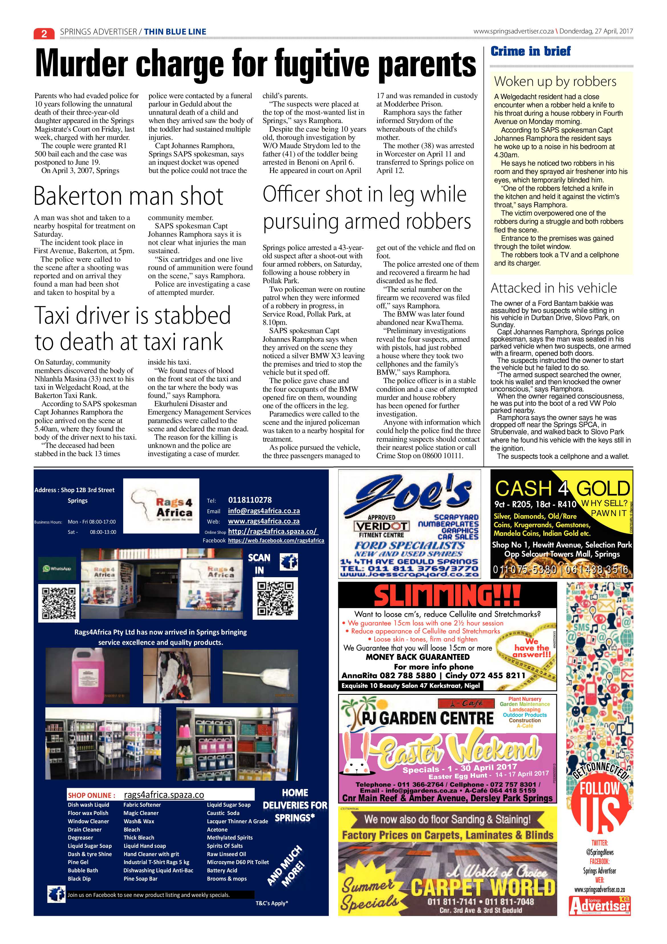 Springs Advertiser 27 April 2017 page 2