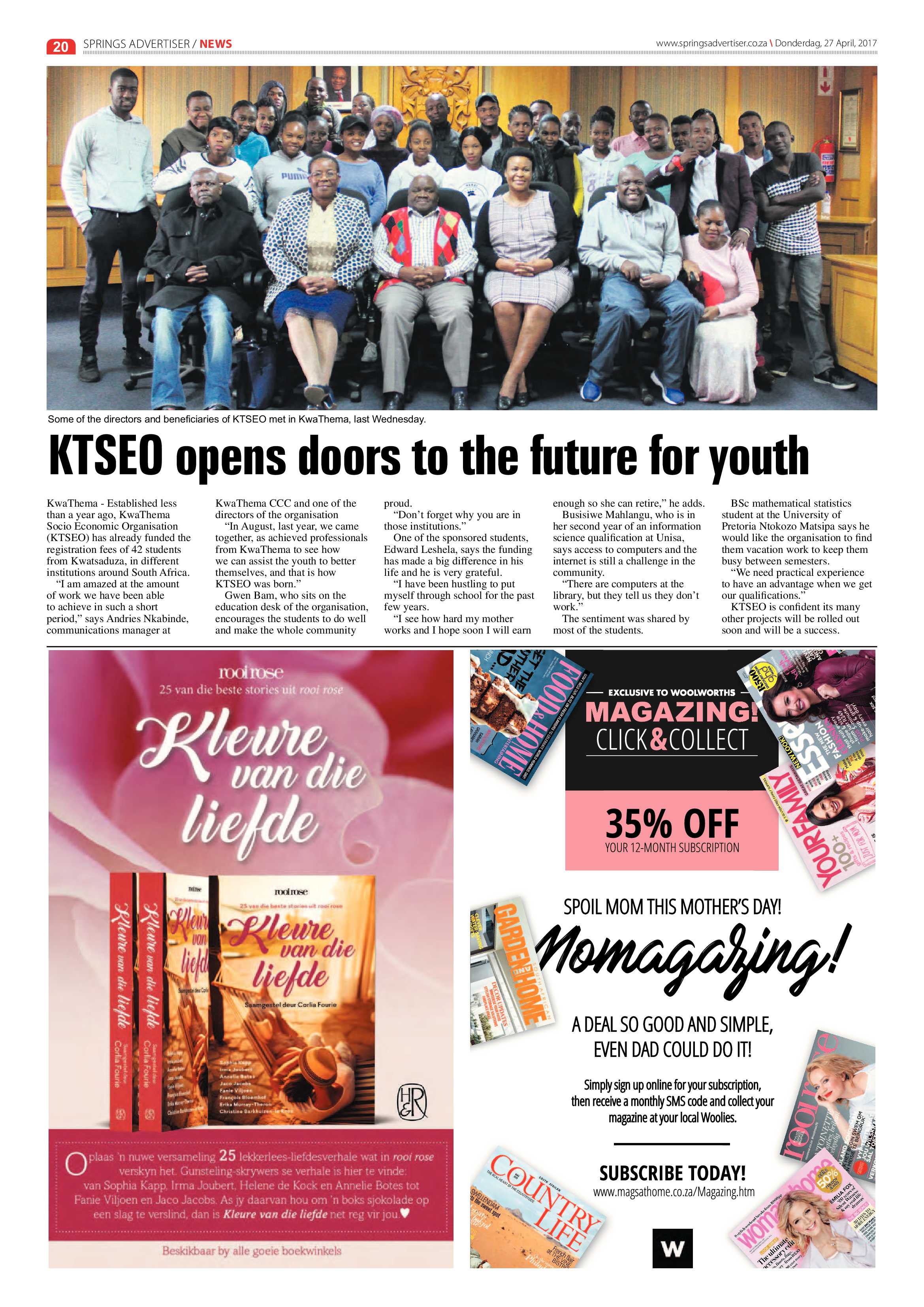 Springs Advertiser 27 April 2017 page 20