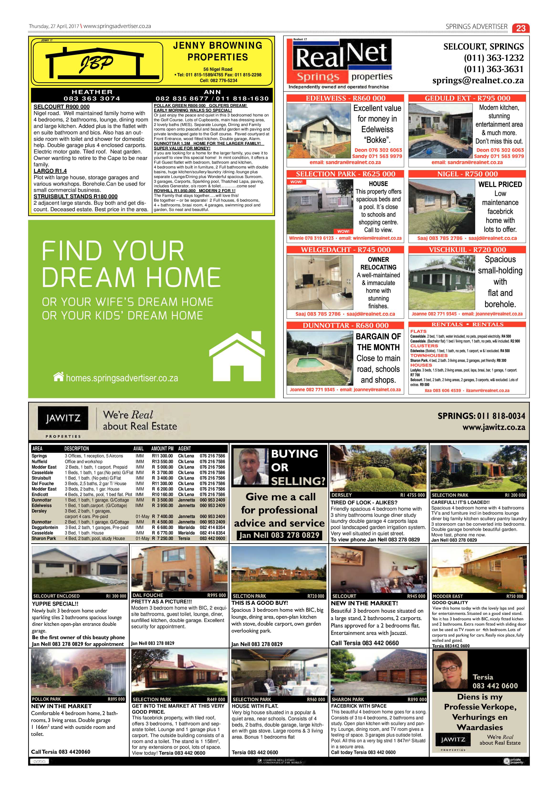 Springs Advertiser 27 April 2017 page 23
