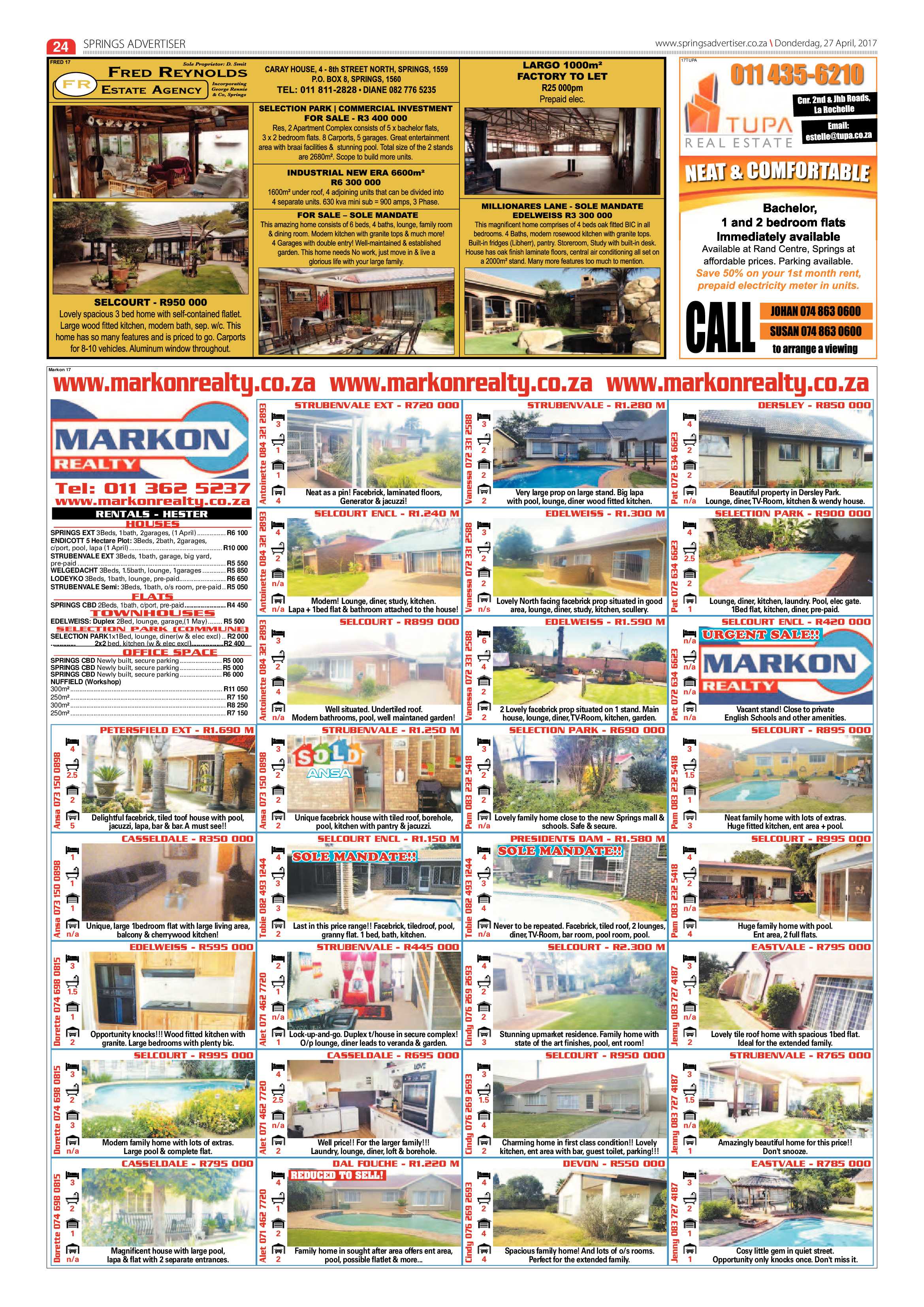 Springs Advertiser 27 April 2017 page 24