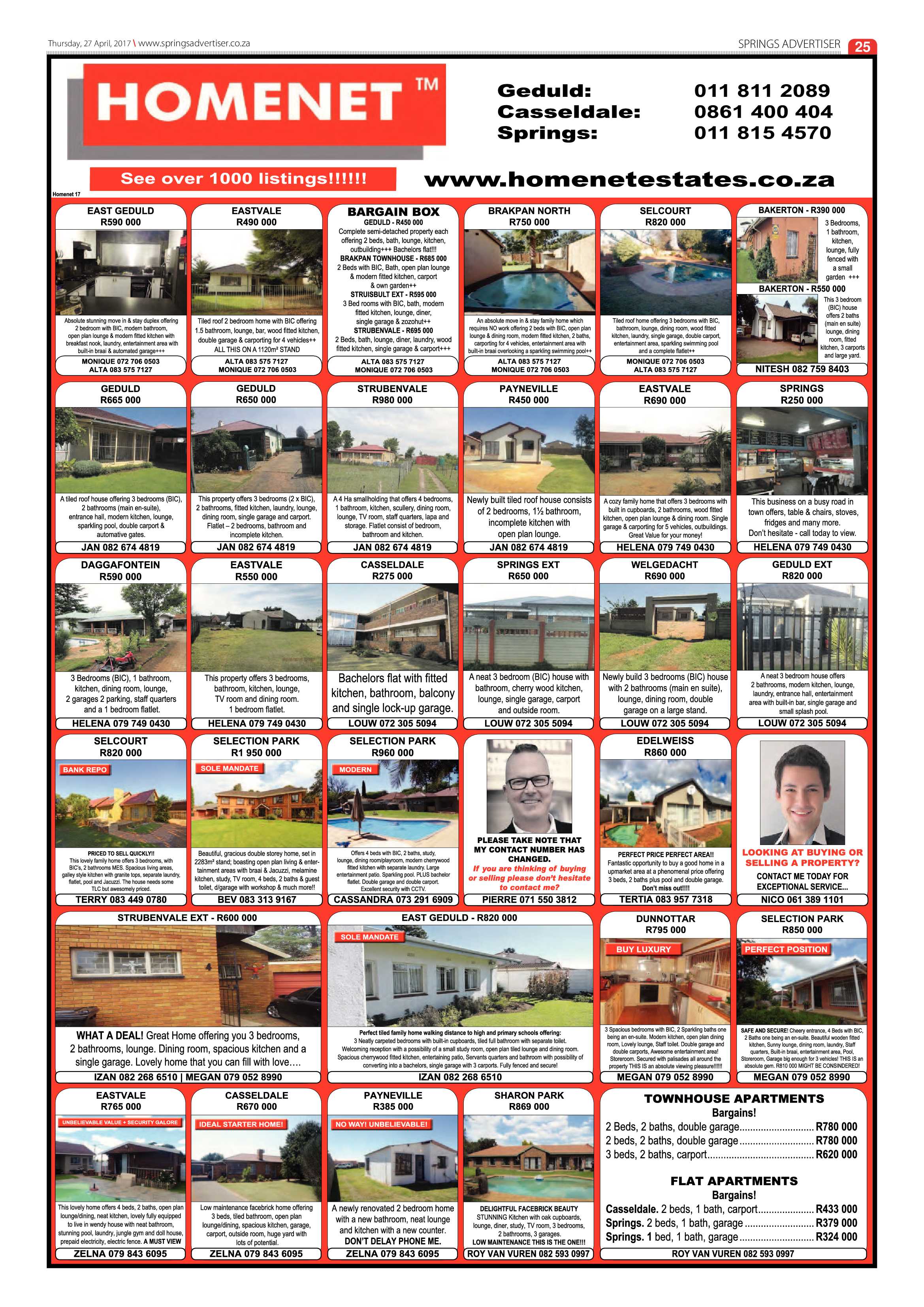 Springs Advertiser 27 April 2017 page 25