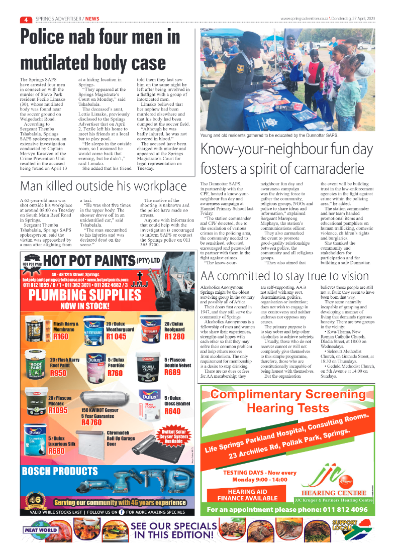 Springs Advertiser 27 April 2023 page 6